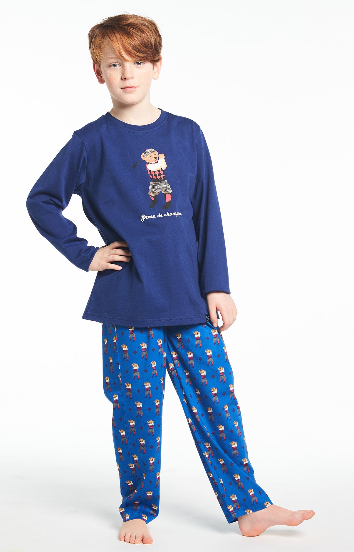 arthur-bob-roi-pyjama-enfant-coton-bio-bleu image 2