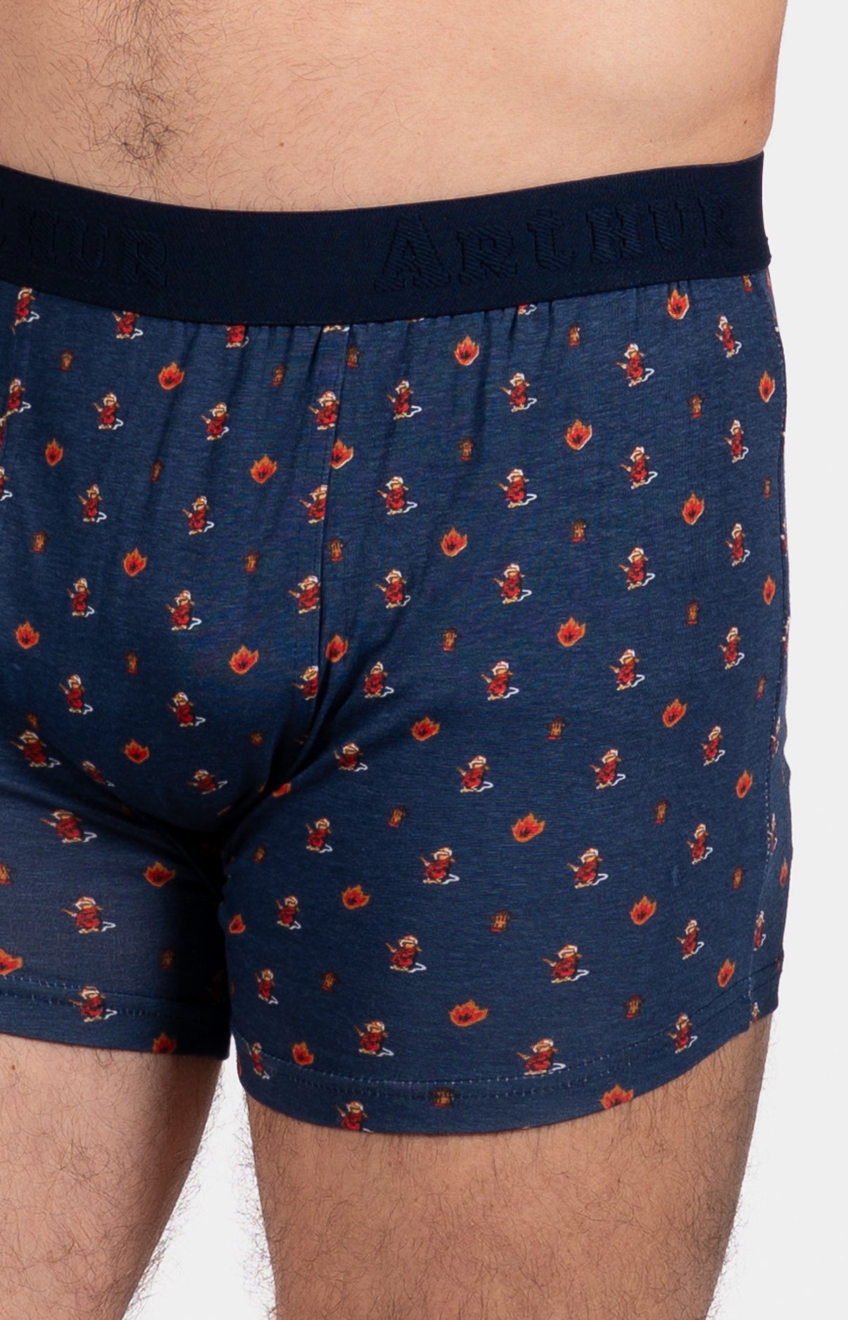 arthur-bob-pompier-boxer-homme-marine-jersey-coton image 2