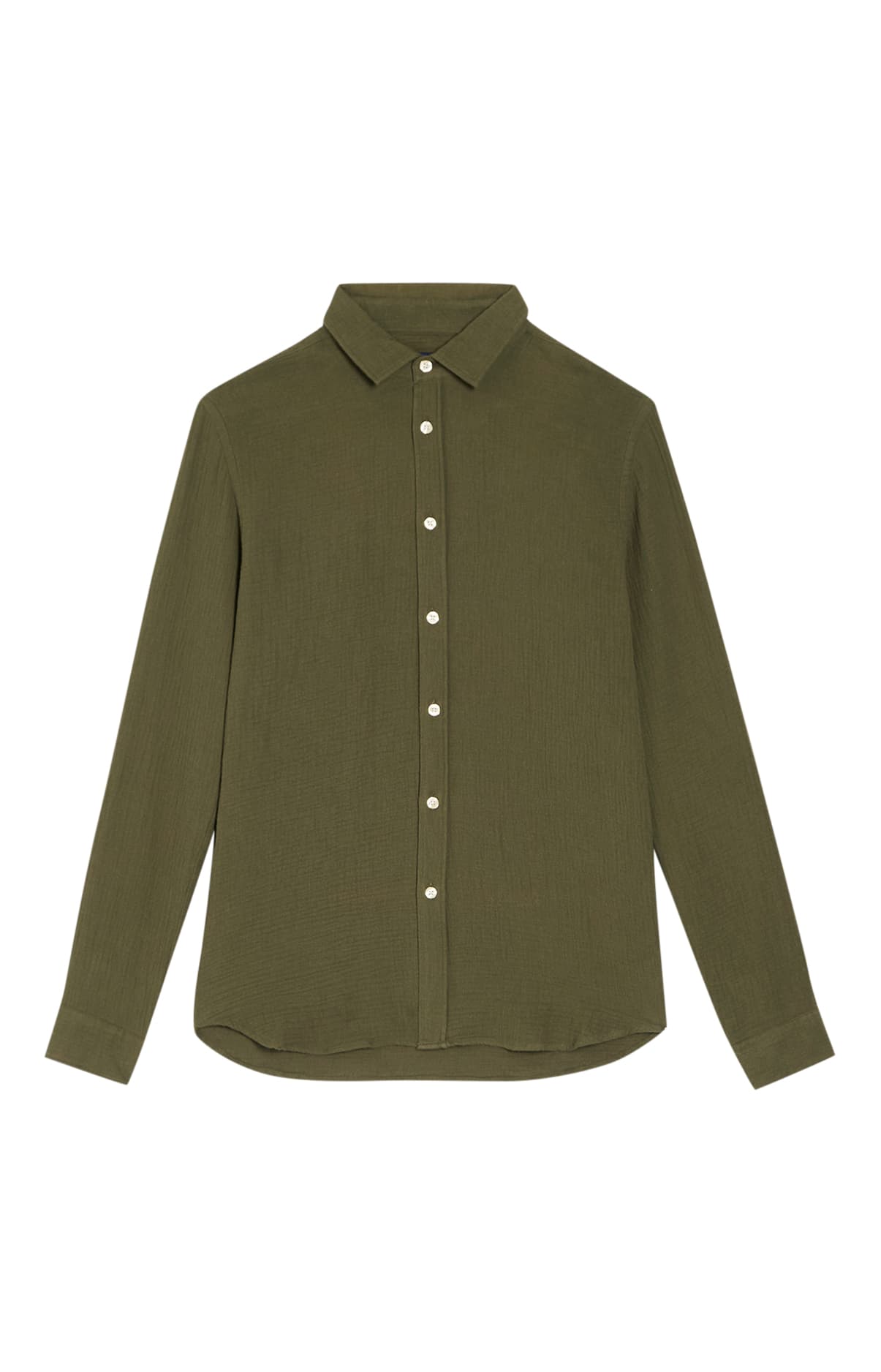 arthur-bob-chemise-gaze-coton-kaki-manches-longues-regular image 3