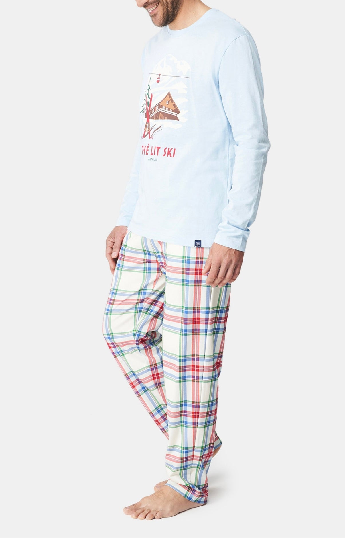 arthur-bob-th-lit-ski-pyjama-homme-blanc-coton-bio image 4