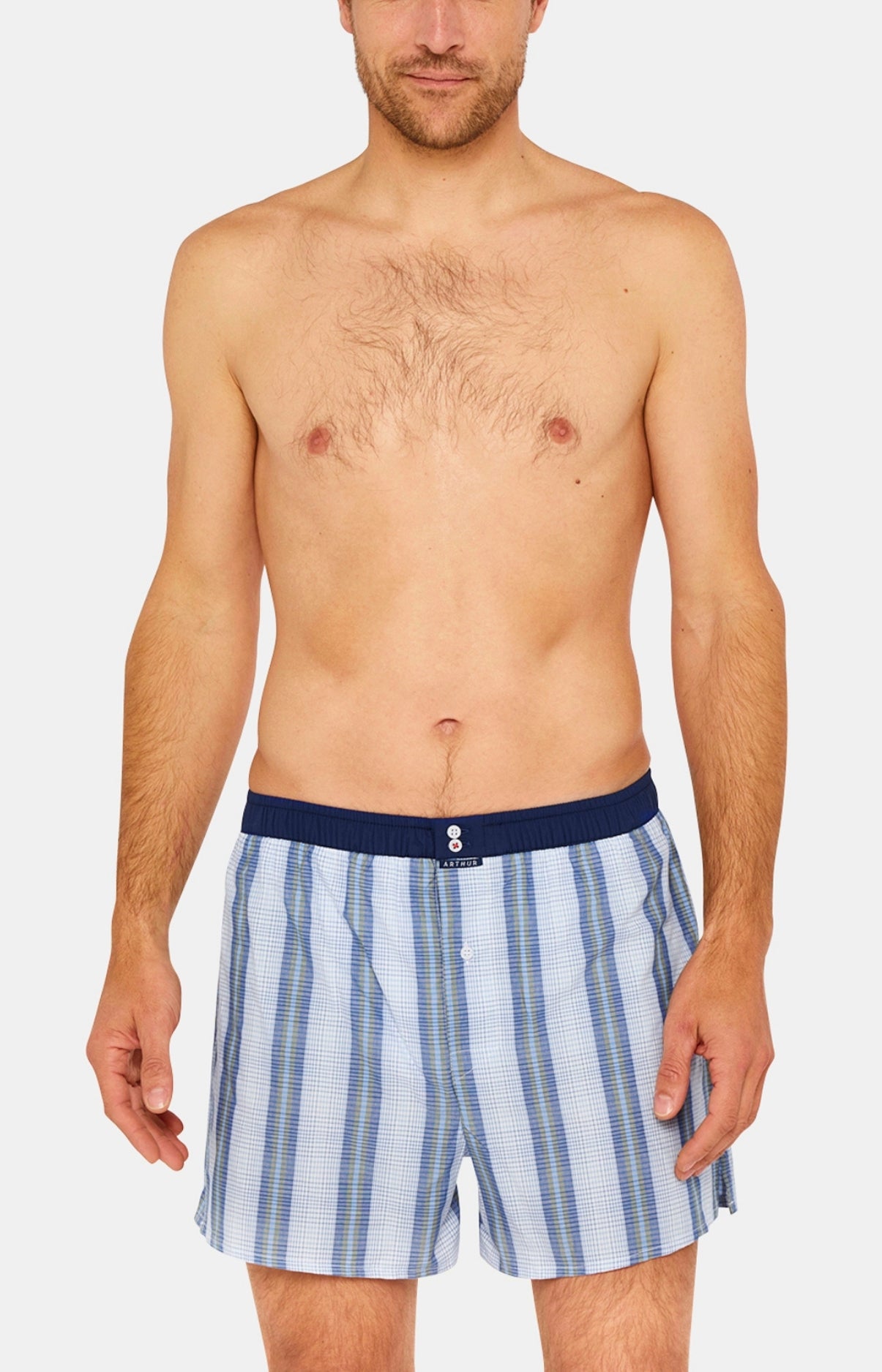 arthur-le-club-n-1018-cale-on-homme-bleu-coton-bio image 1