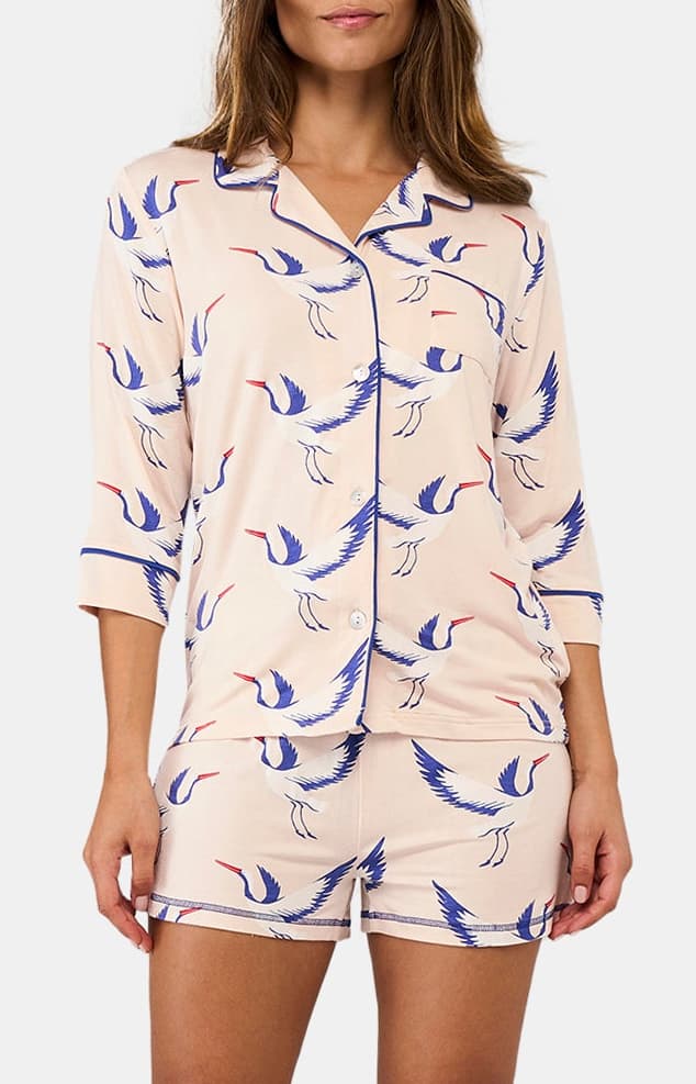 arthur-bob-birdie-pyjama-court-femme-poudre-modal image 1