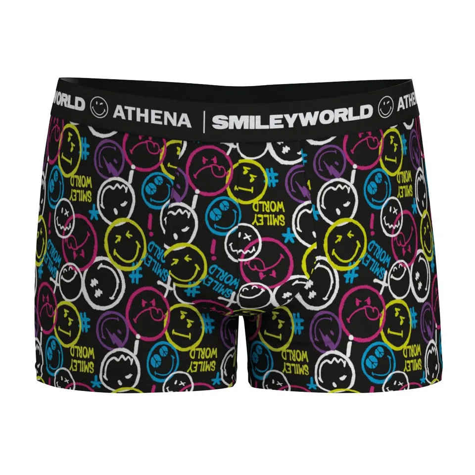 athena-graphic-boxer-homme-effet-jean-smiley-graffitis image 1