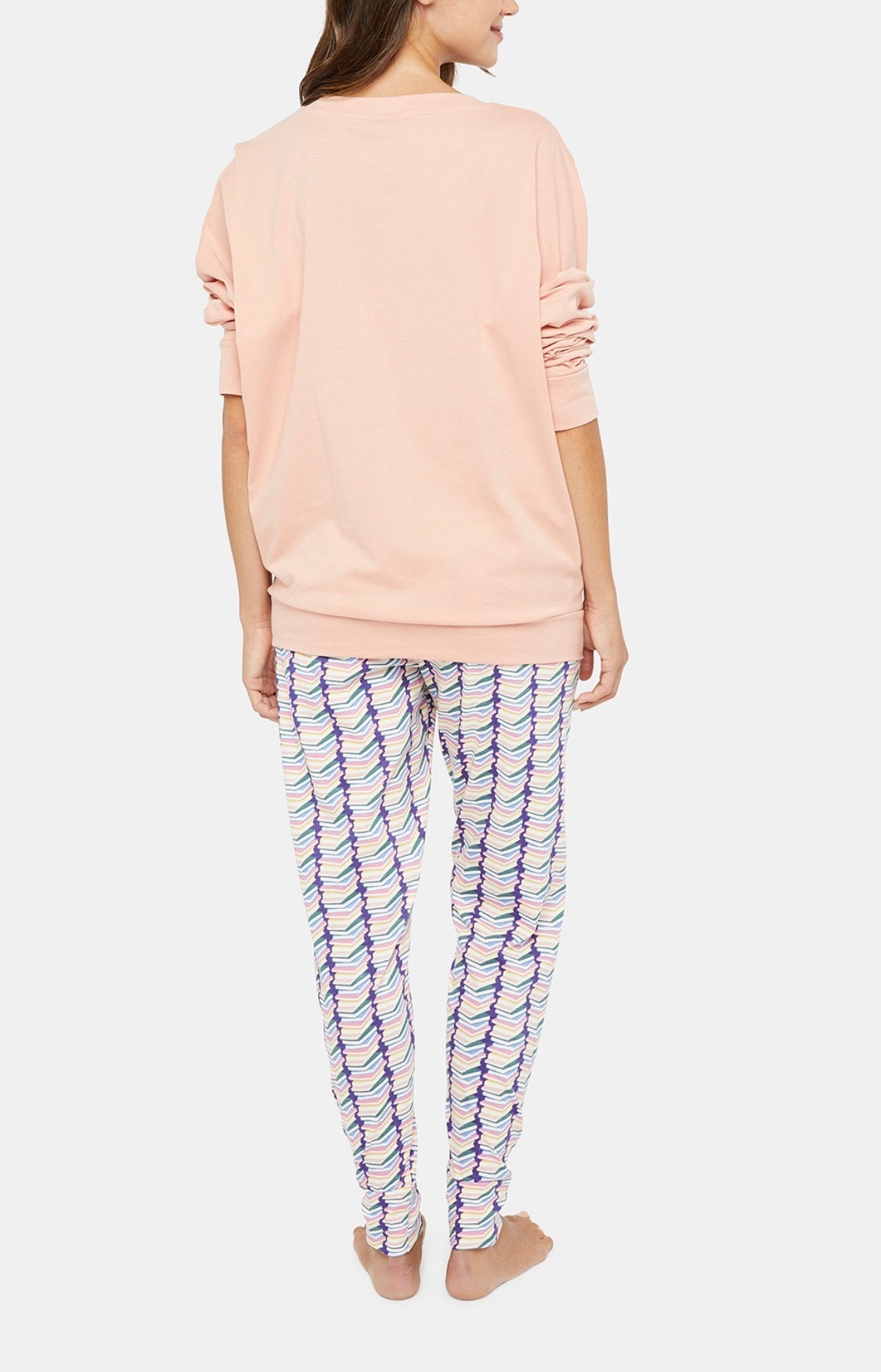 arthur-bob-bouquins-pyjama-femme-rose-long-coton image 4
