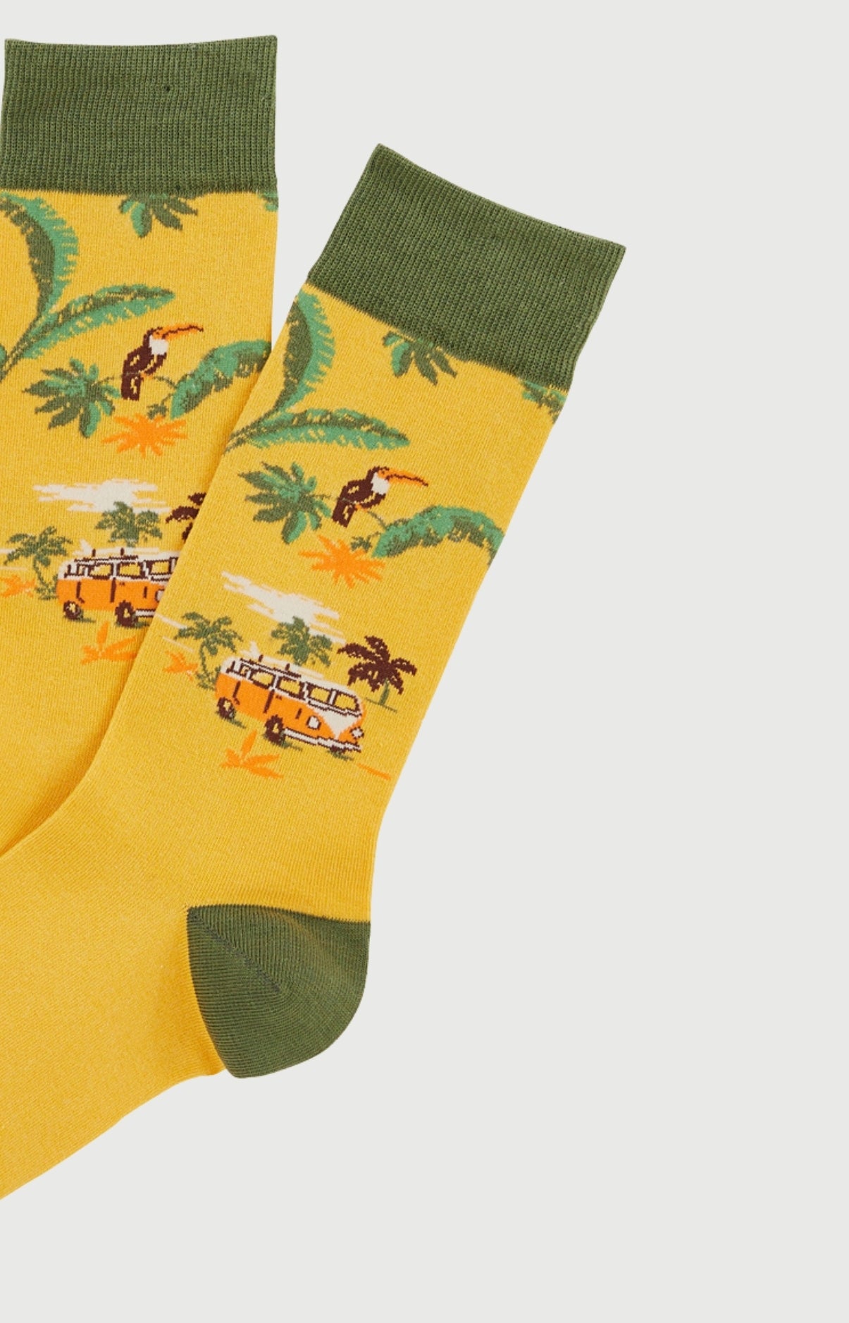 arthur-bob-van-life-chaussettes-coton-bio-jaune-40-46 image 2