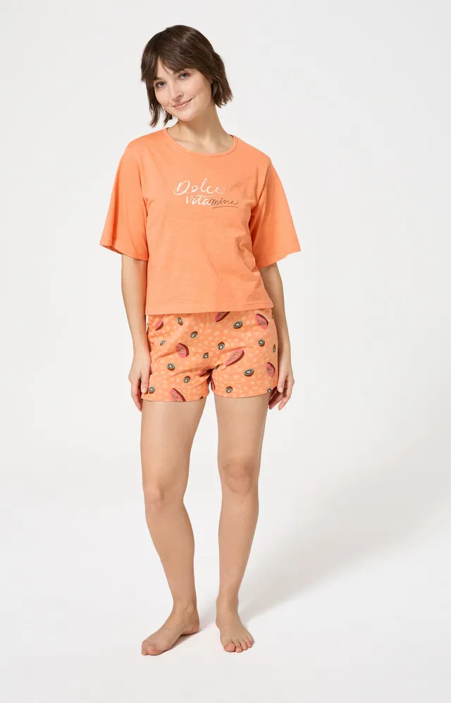 arthur-bob-dolce-vitamines-pyjashort-coton-orange-m-humoristique image 1