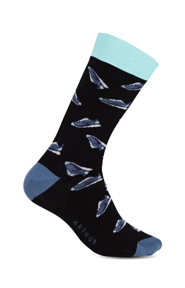 arthur-bob-sneakers-chaussettes-coton-noir-39-45 image 1