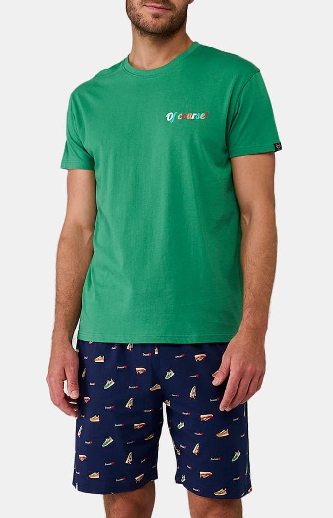 arthur-bob-pyjashort-coton-bio-marine-sneakers image 1