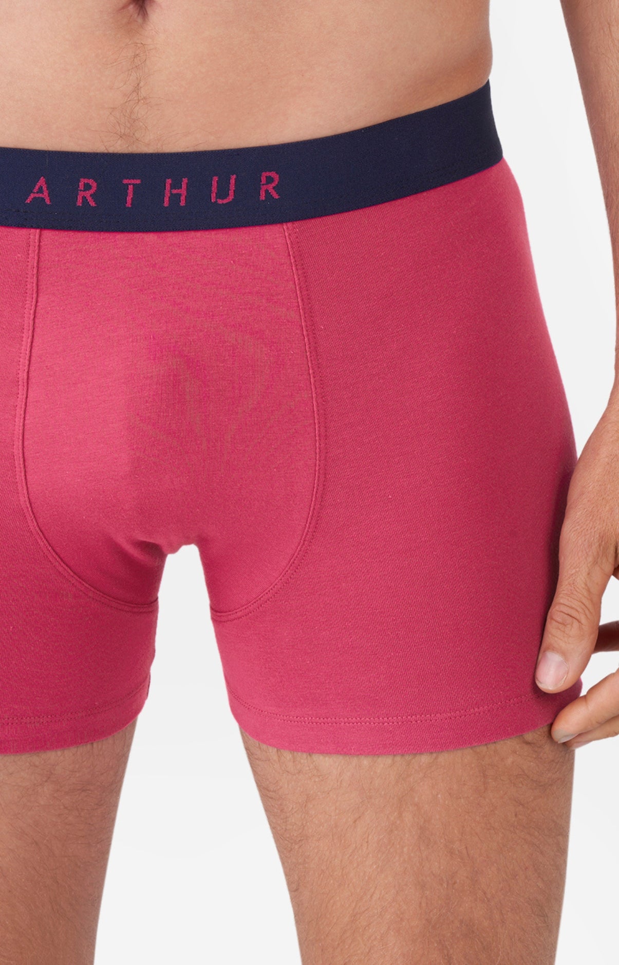 arthur-bob-boxer-homme-coton-bio-fushia image 1