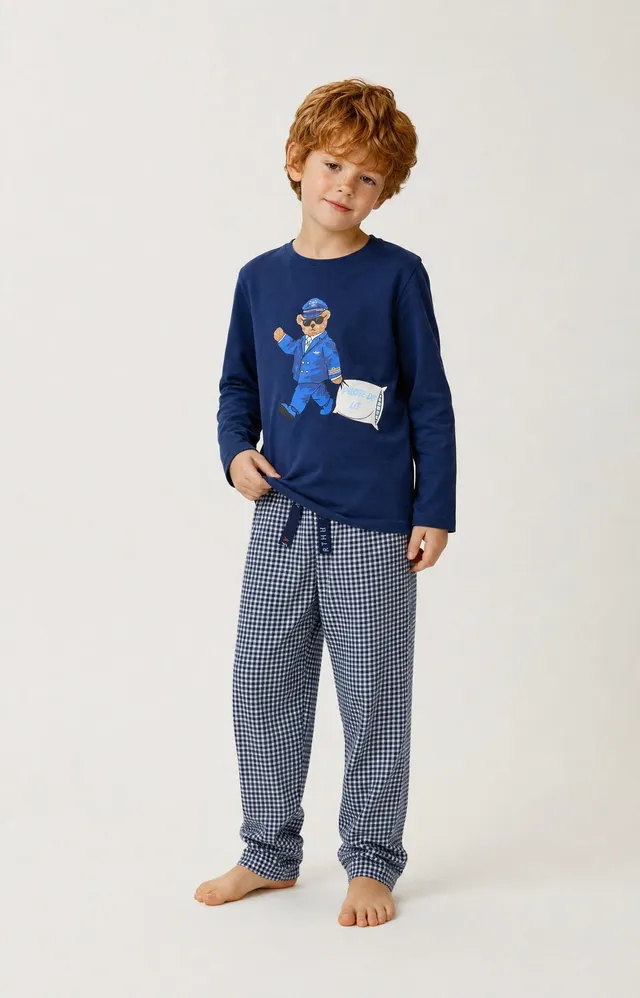 arthur-bob-pyjama-pilote-de-lit-marine-coton-bio image 1