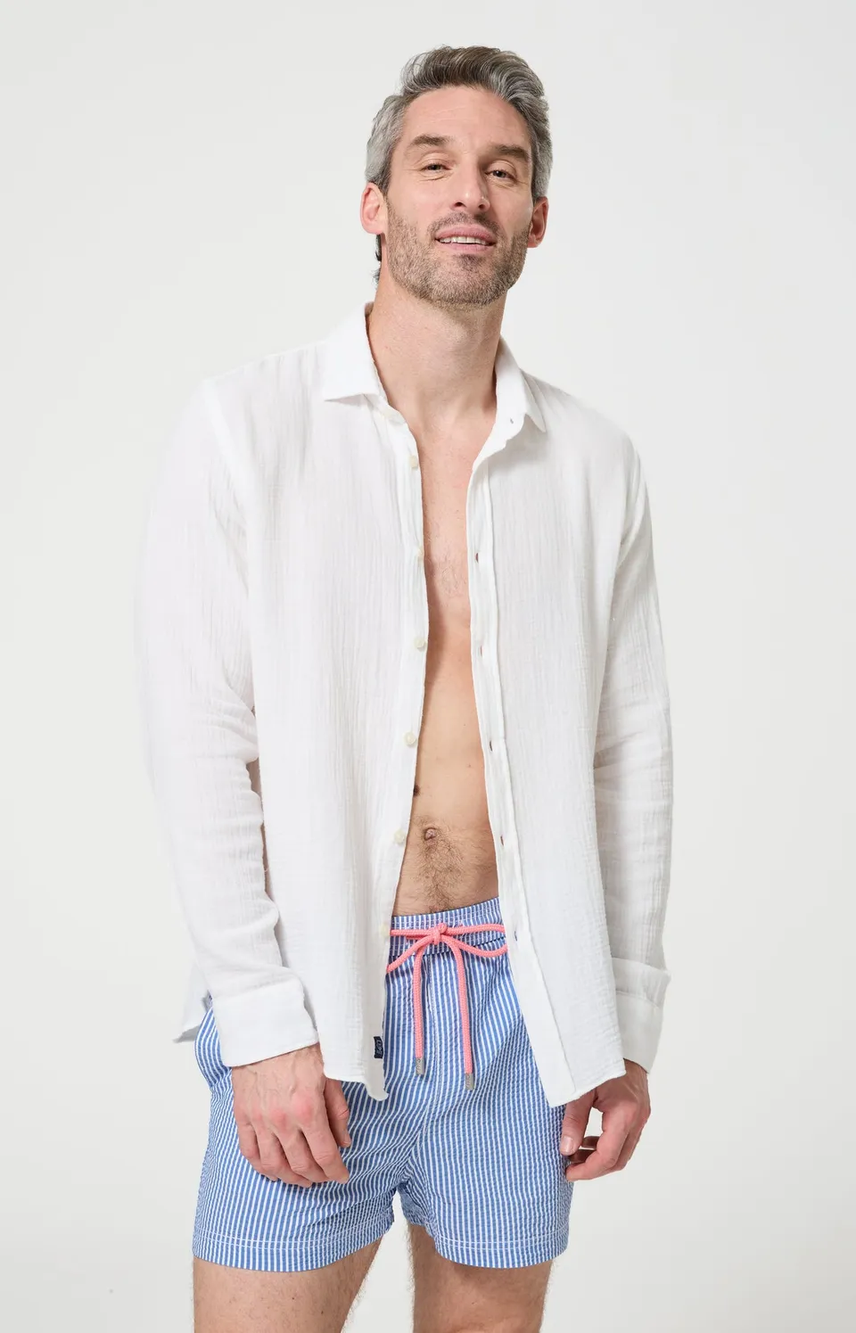 arthur-white-chemise-gaze-coton-homme-blanc image 1