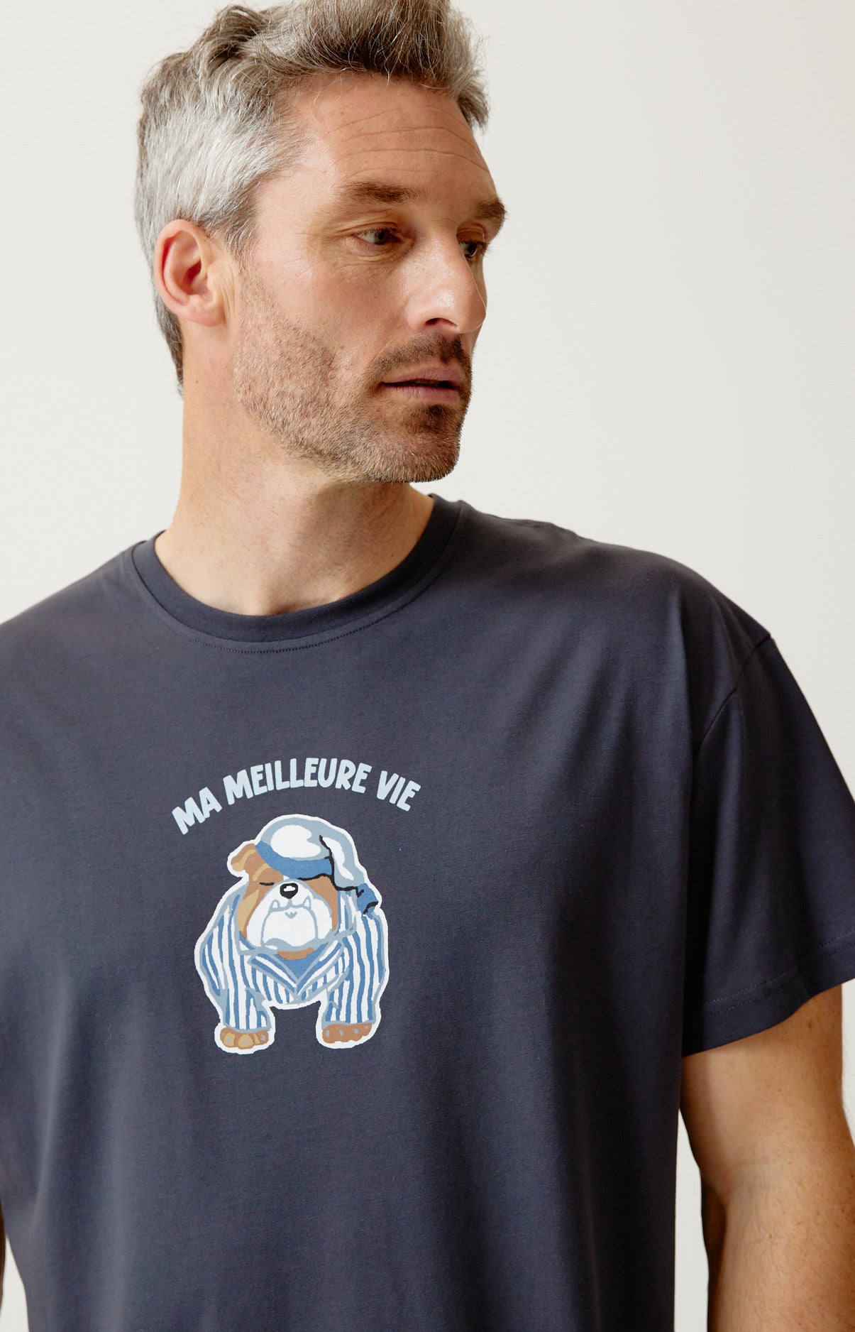 arthur-bob-maxi-tee-shirt-homme-coton-bio-gris-ma-meilleure-vie image 2