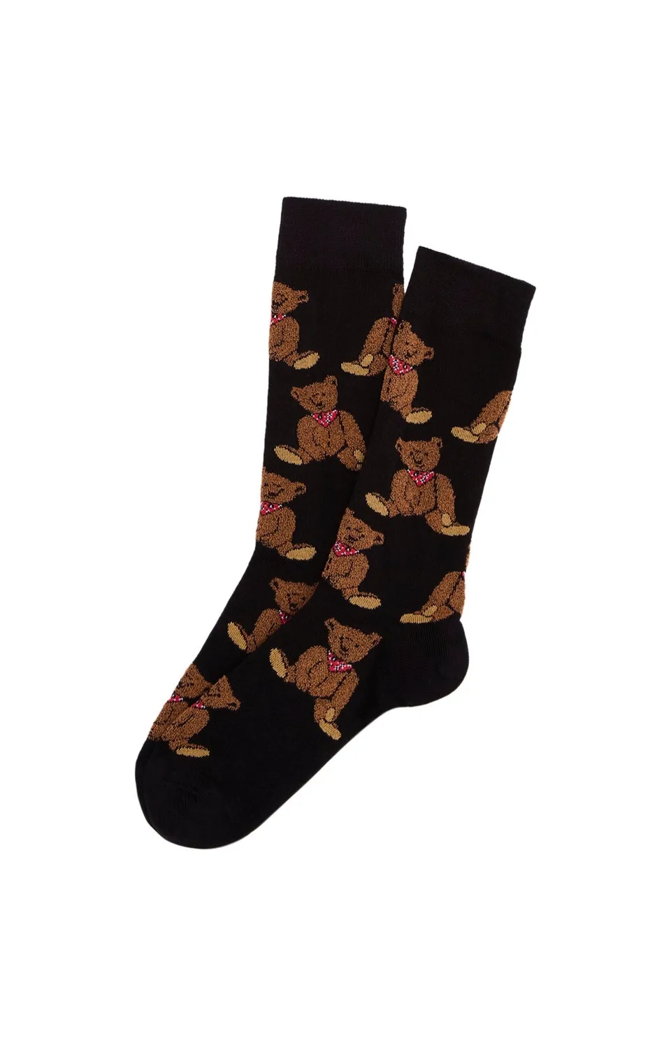 arthur-bob-old-teddy-chaussettes-femme-noir-coton image 1