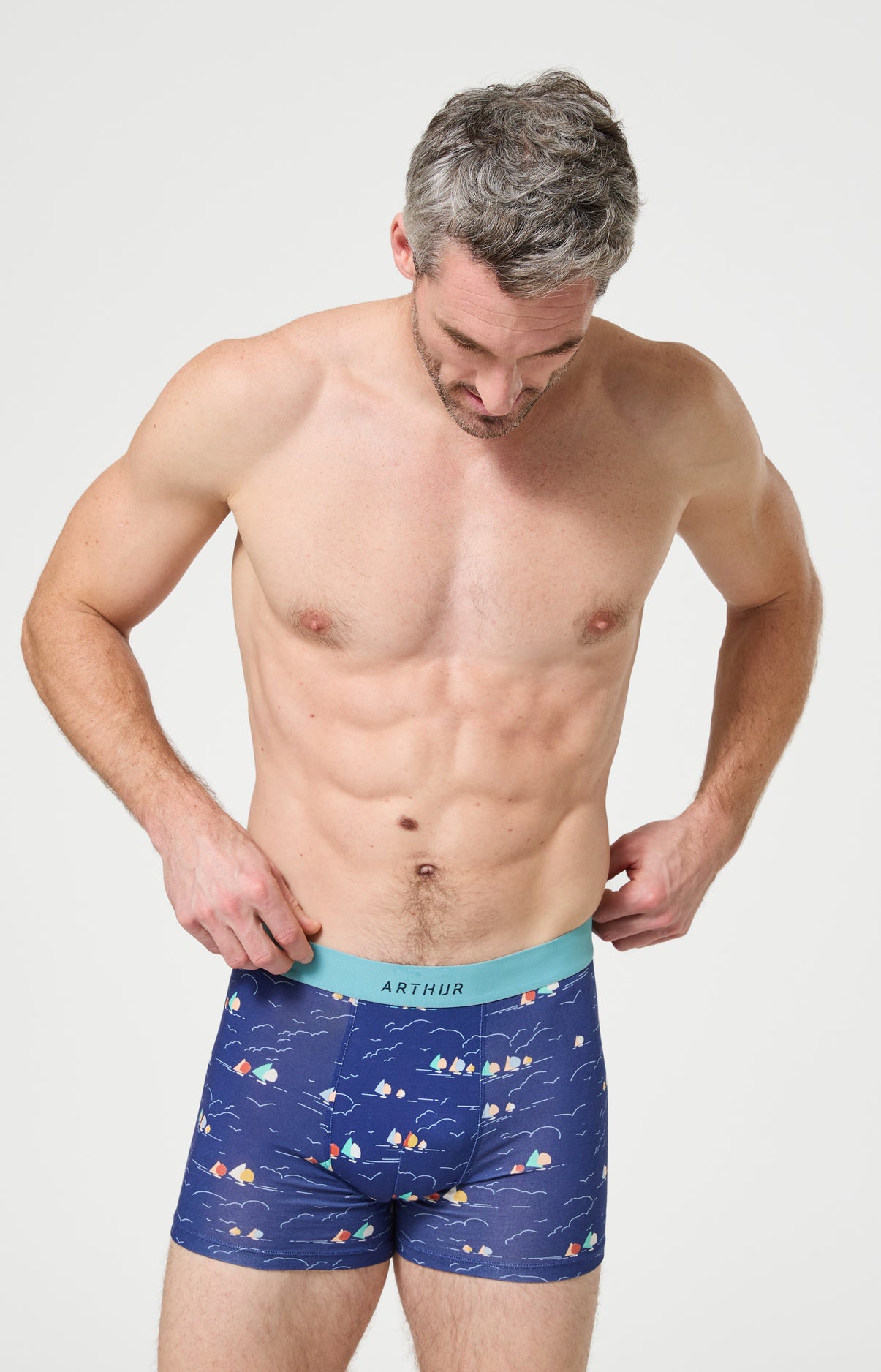 arthur-bob-tranquill-t-boxer-homme-marine-coton-bio image 2