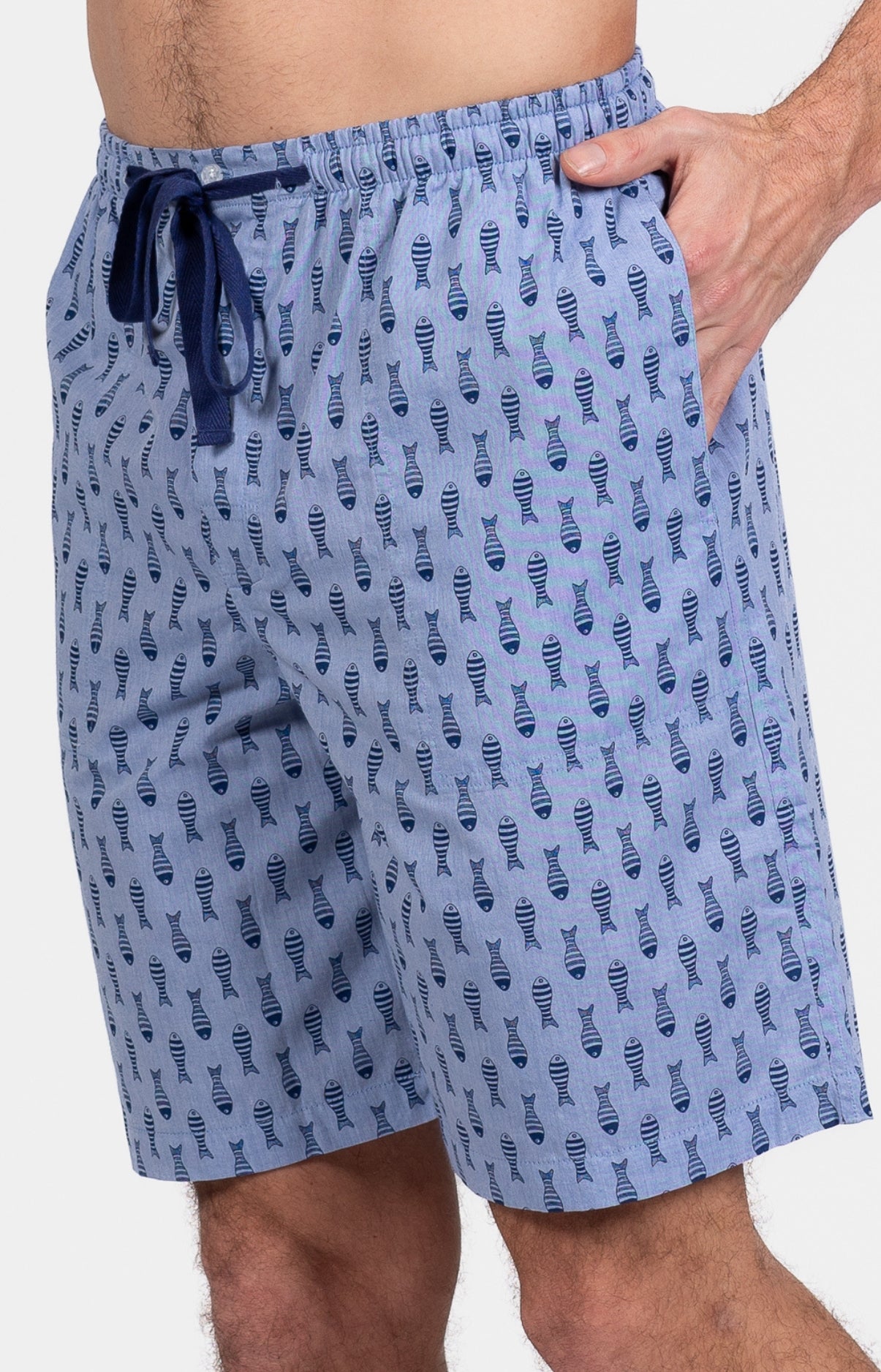 arthur-bob-pyjashort-fish-marine-coton-homme image 4
