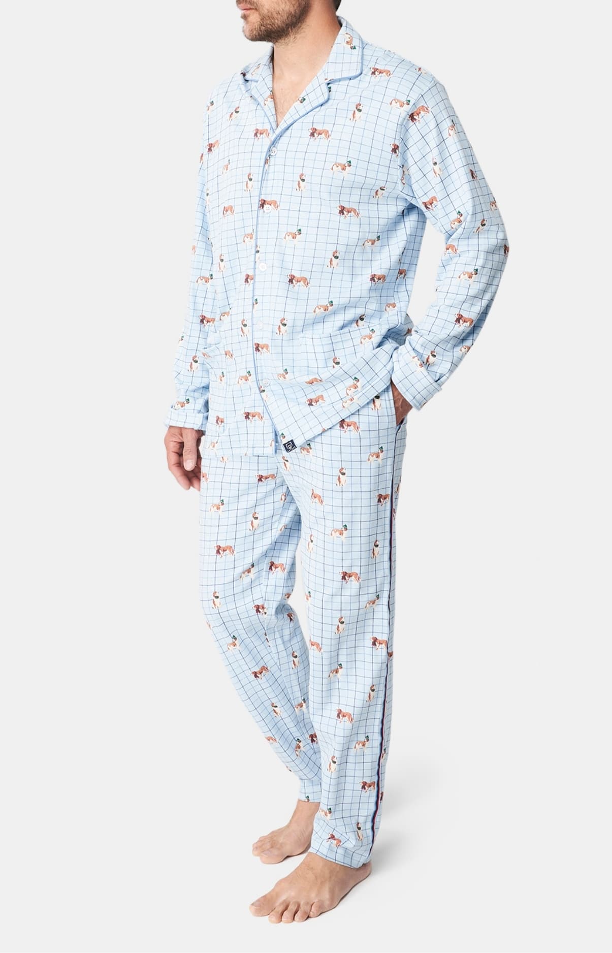 arthur-bob-pyjama-boutonn-wouf-coton-pais-ciel image 4