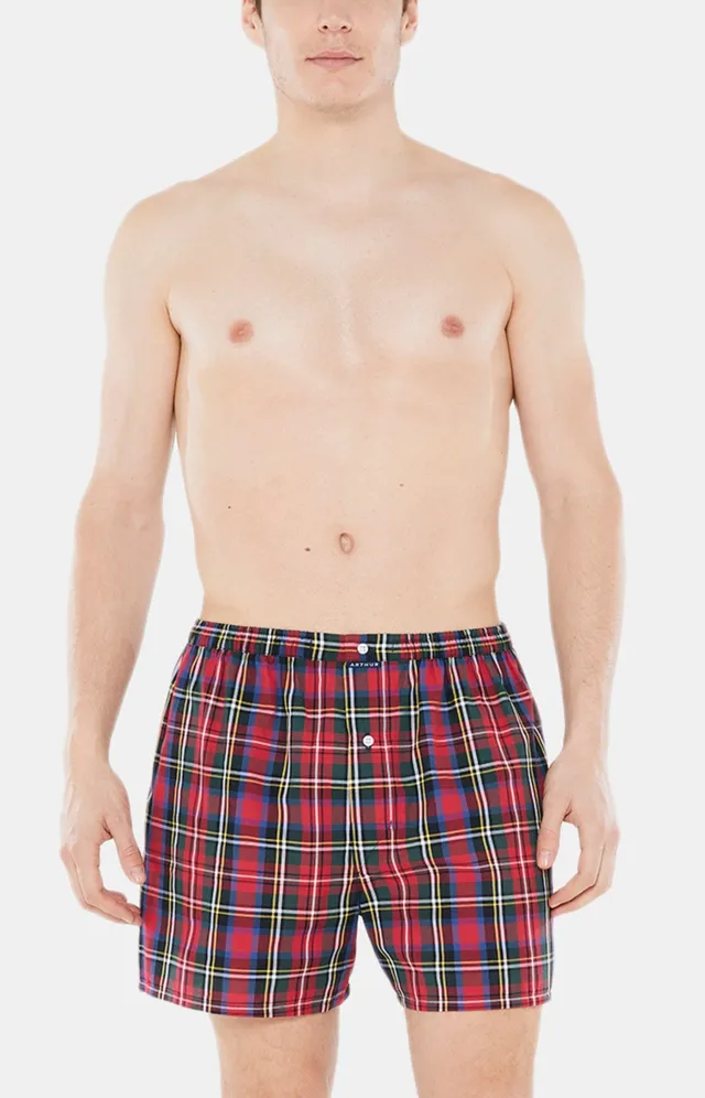 arthur-le-club-cale-on-tartan-rouge-coton-bio-homme image 1