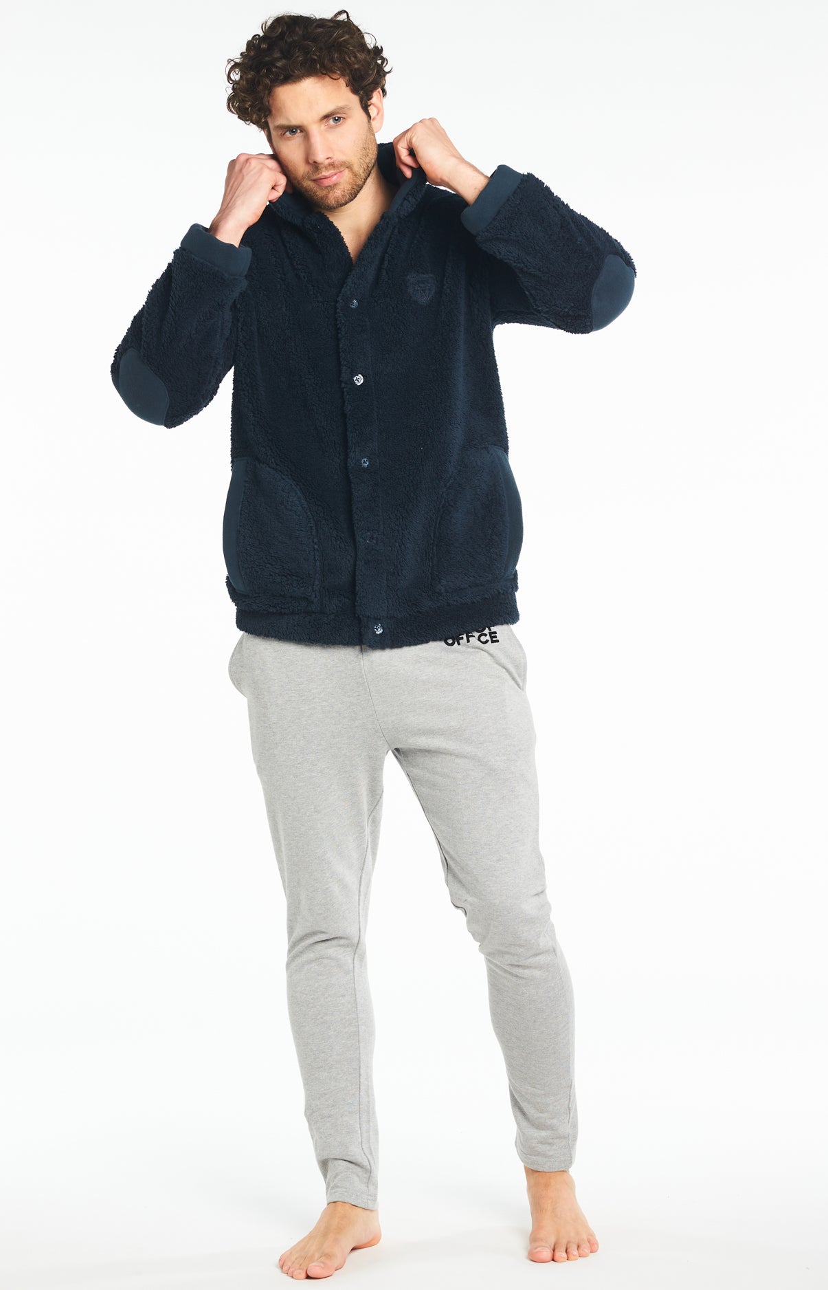 arthur-bob-ours-veste-polaire-homme-nuit-double-face image 2