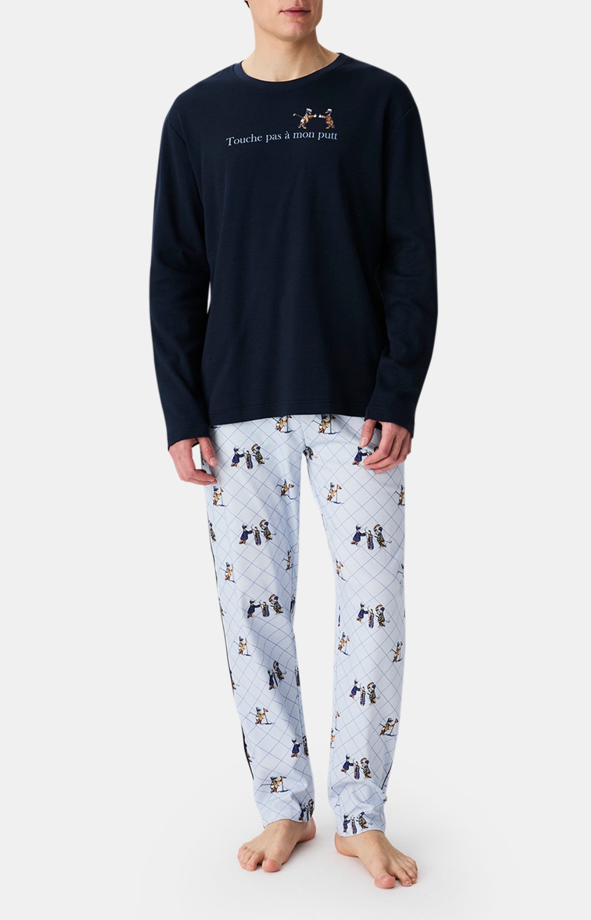 arthur-bob-pyjama-touche-pas-mon-putt-homme-bleu image 4
