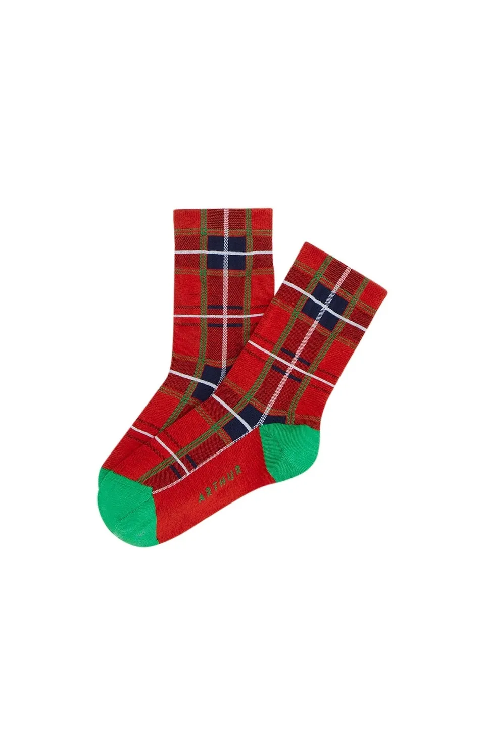 arthur-bob-clan-chaussettes-coton-rouge-femme-36-40 image 1