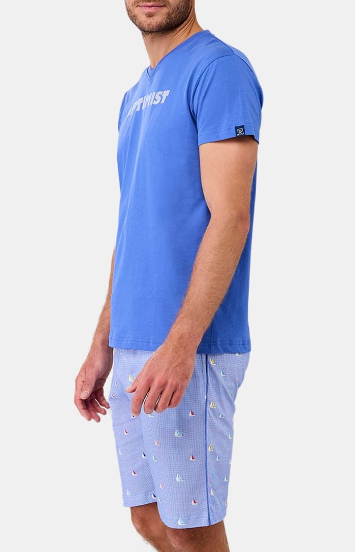 arthur-bob-boat-pyjashort-homme-ciel-coton-bio image 5