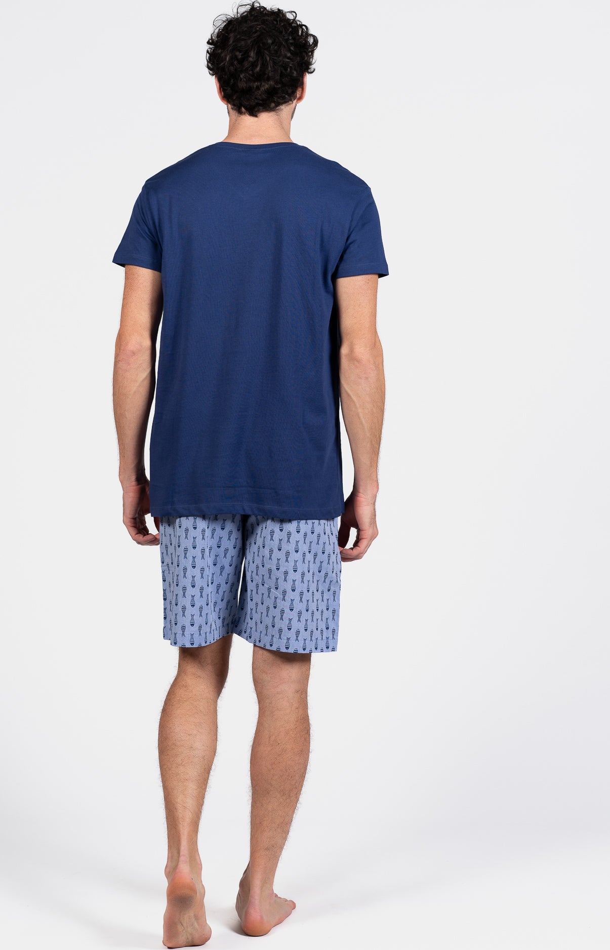 arthur-bob-pyjashort-fish-marine-coton-homme image 6