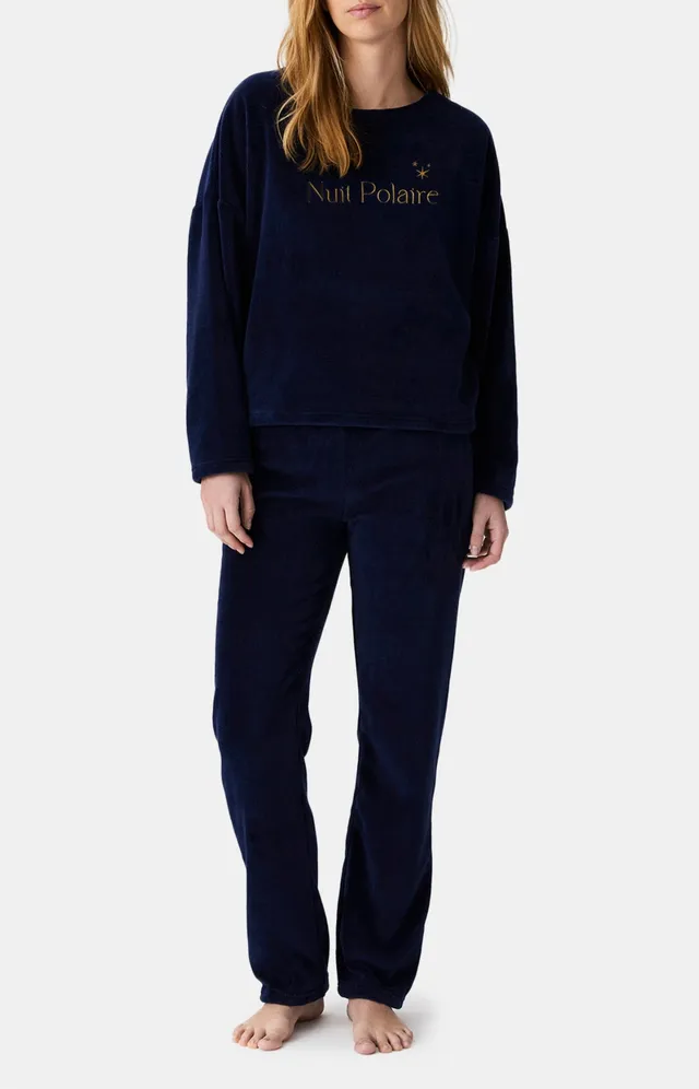 arthur-bob-nuit-polaire-pyjama-polaire-marine-femme image 1