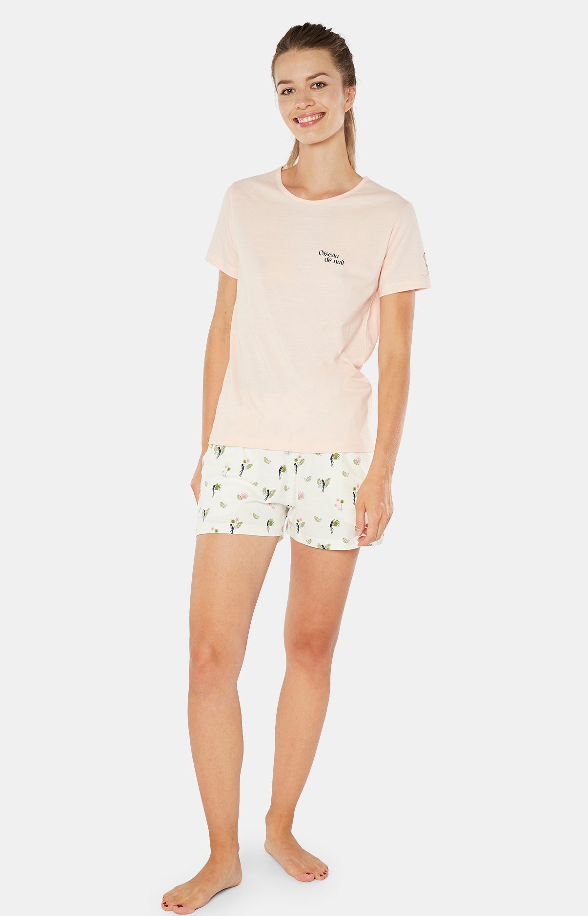 arthur-bob-birdie-pyjashort-femme-blanc-coton-bio image 2