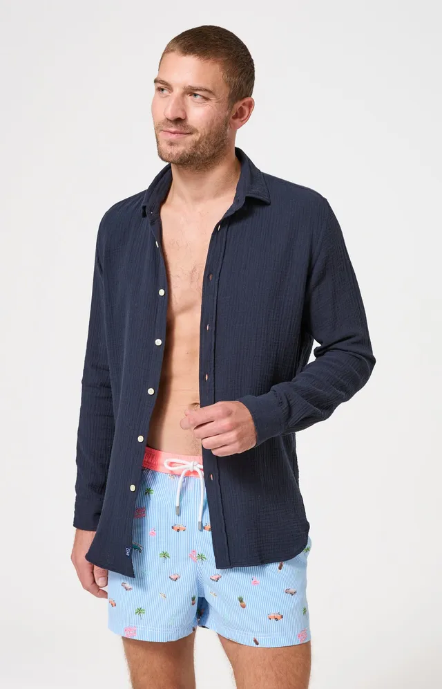 arthur-bob-marina-chemise-homme-marine-gaze-de-coton image 1
