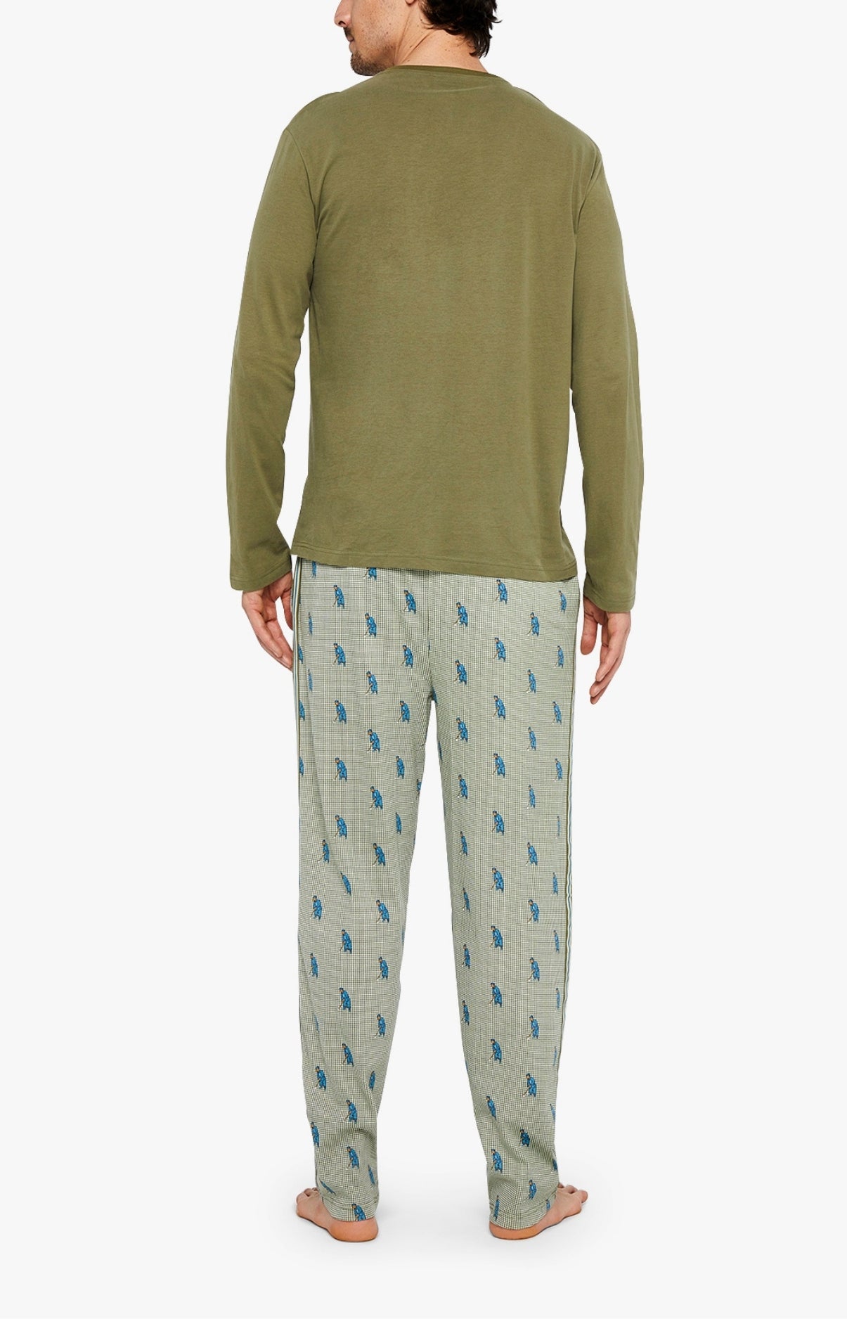 arthur-bob-pyjama-night-clubber-kaki-coton-bio-homme image 4
