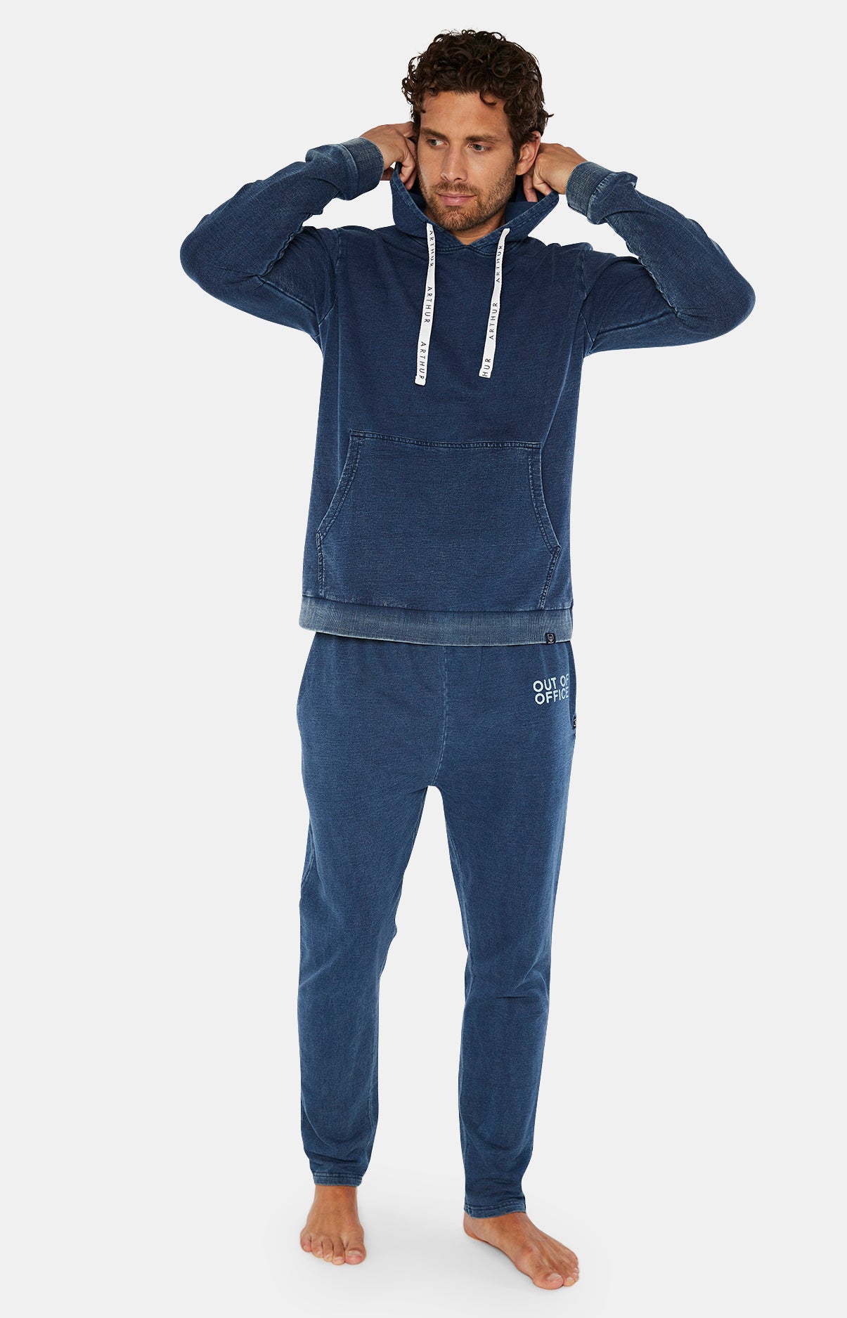 arthur-bob-out-of-office-hoodie-homme-denim-coton-bio image 2