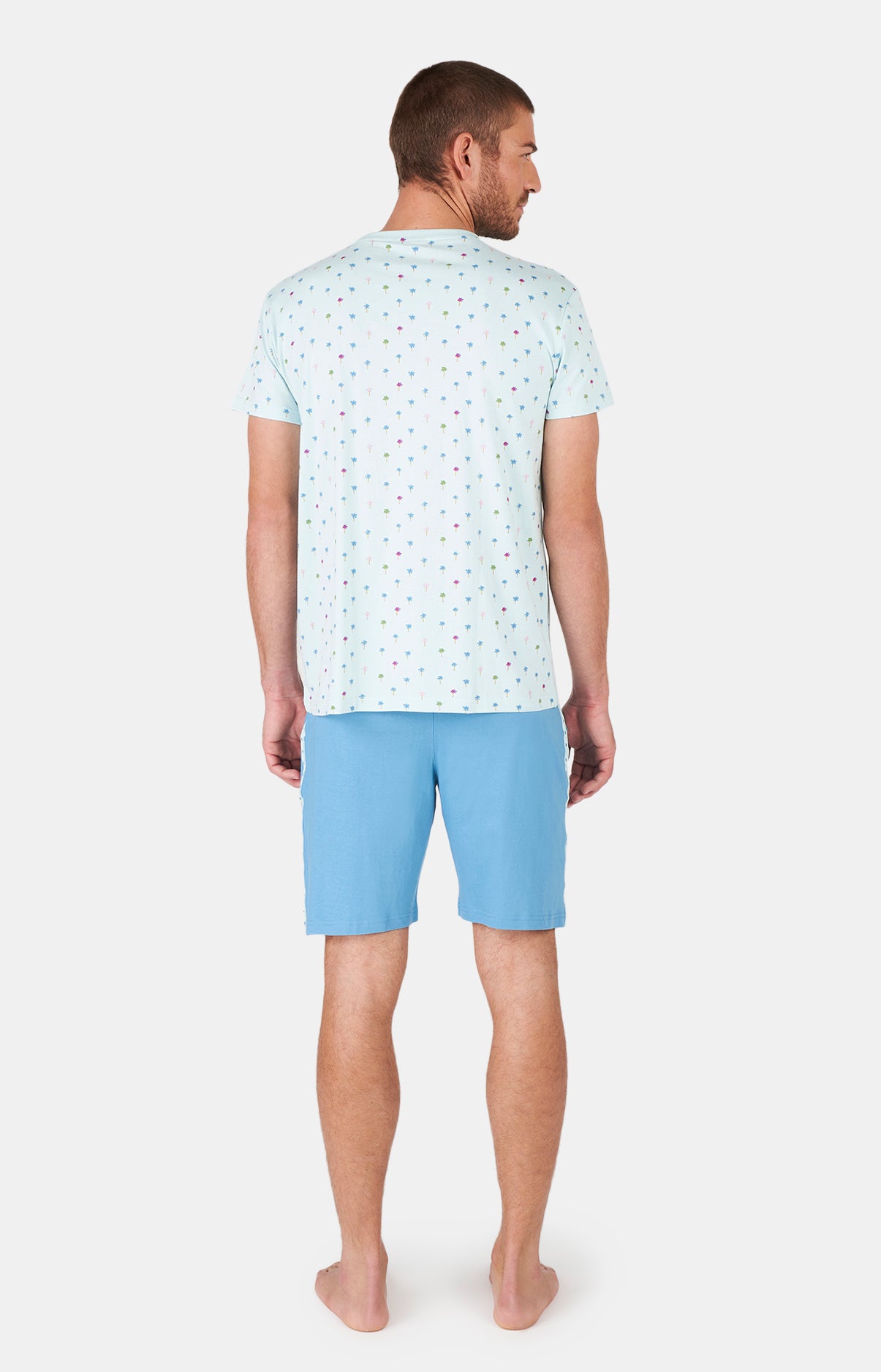 arthur-bob-palmier-pyjashort-coton-bio-ciel-col-rond image 5