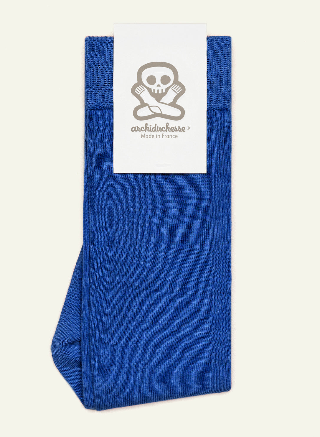 archiduchesse-de-ville-bleu-monochrome-chaussettes-36-41-coton image 5