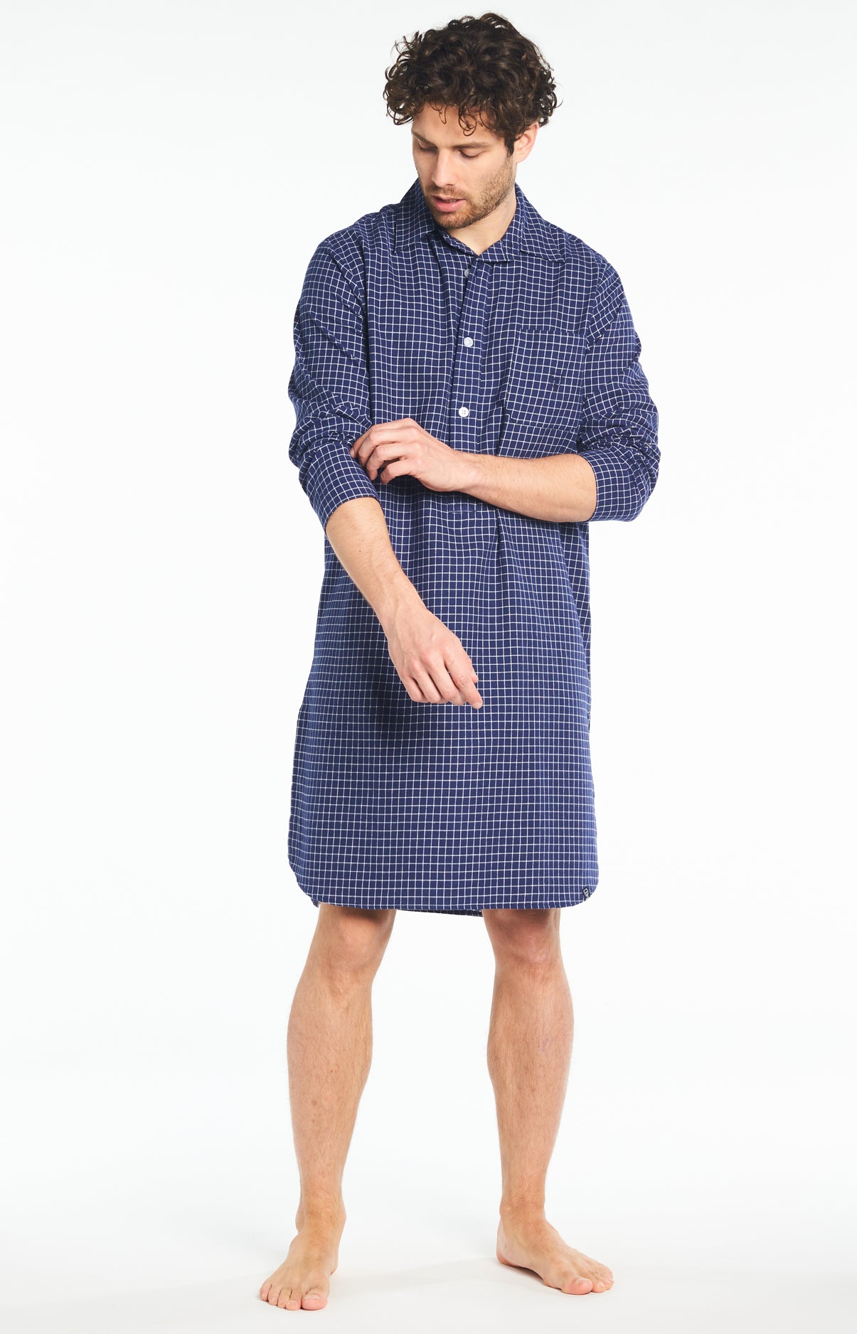arthur-bob-grand-p-re-chemise-de-nuit-marine-coton image 6