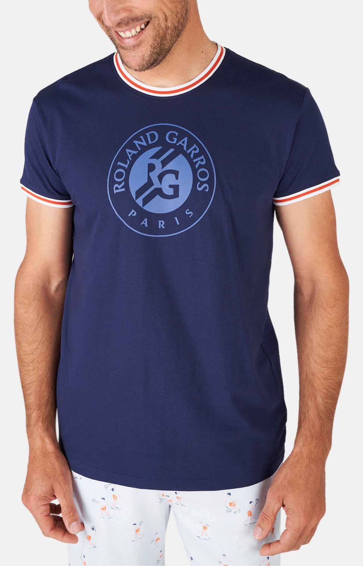 arthur-bob-pyjashort-roland-garros-marine-coton-bio image 2