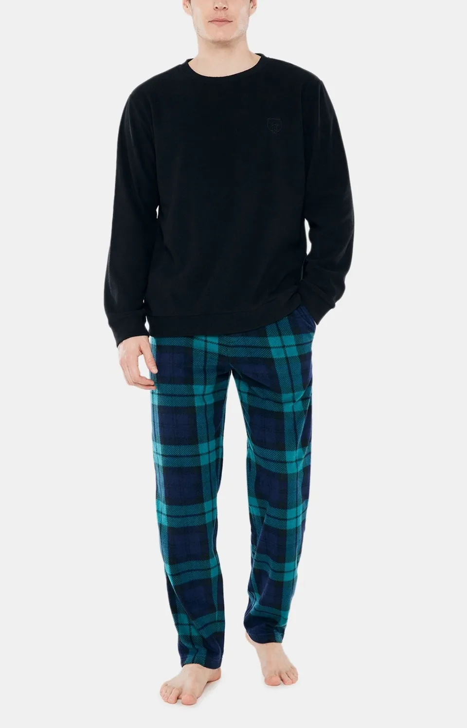 arthur-bob-pyjama-homme-bill-vert-micropolaire-chaud image 1