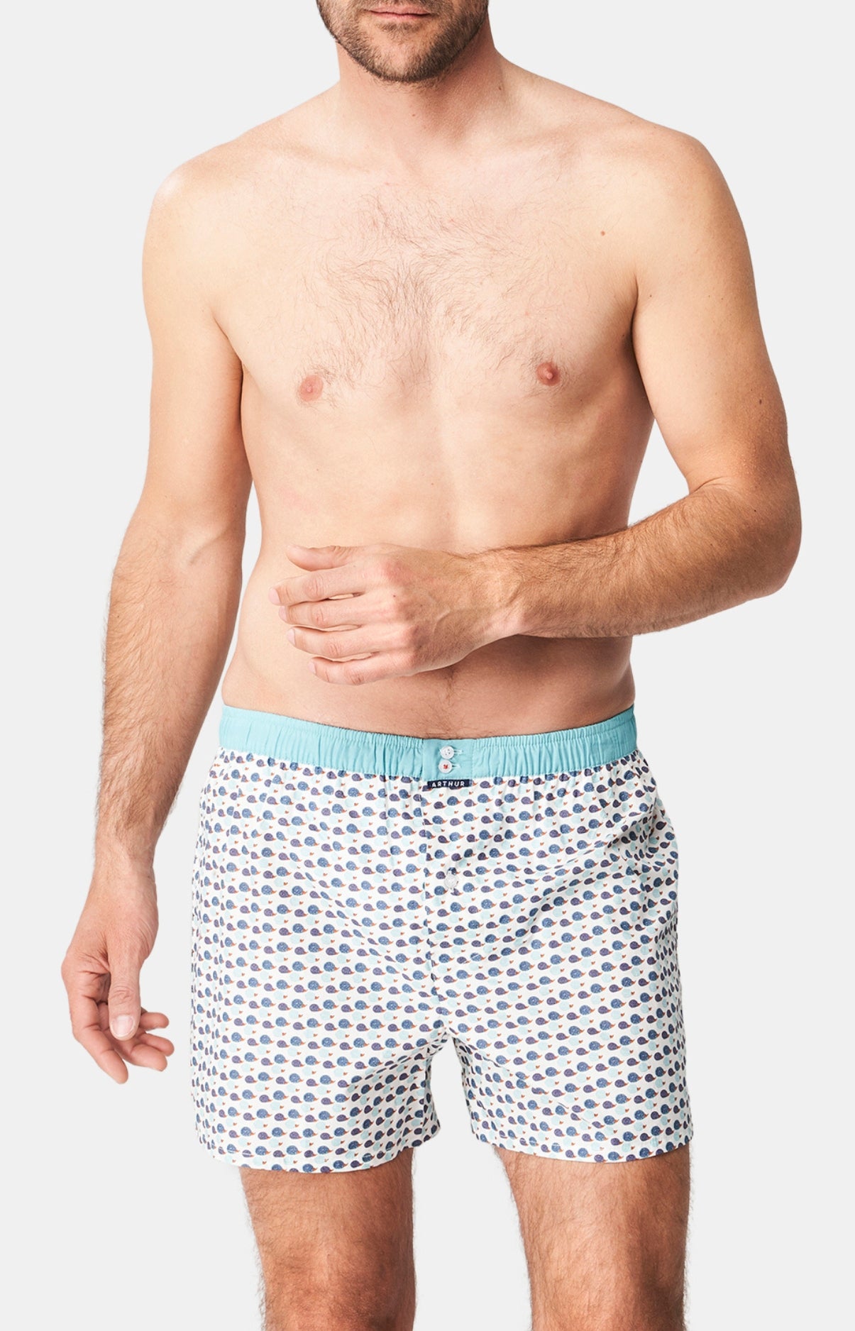 arthur-le-club-1114-cale-on-homme-blanc-coton-bio image 1