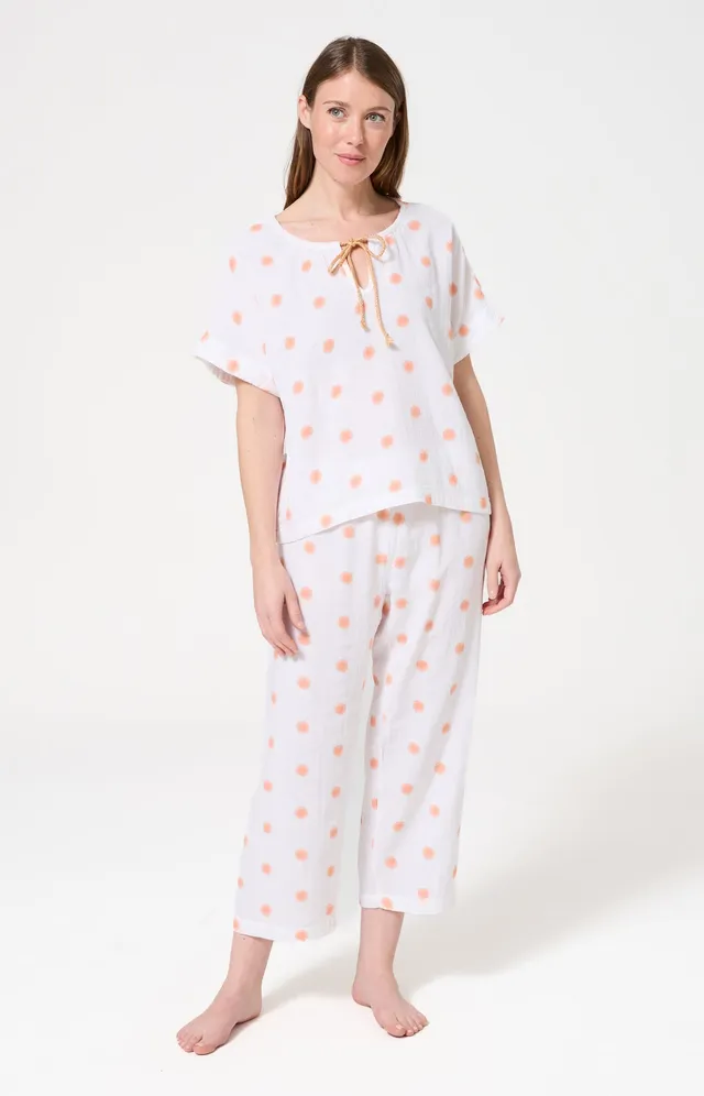 arthur-bob-soleil-pyjama-gaze-coton-blanc image 1