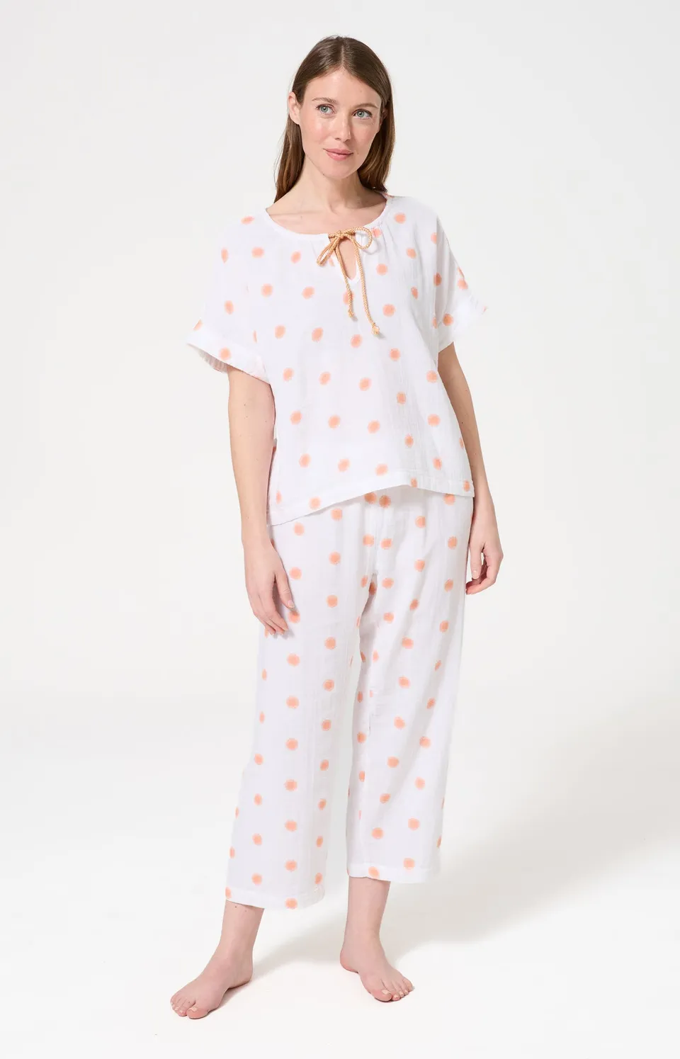 arthur-bob-soleil-pyjama-gaze-coton-blanc image 1