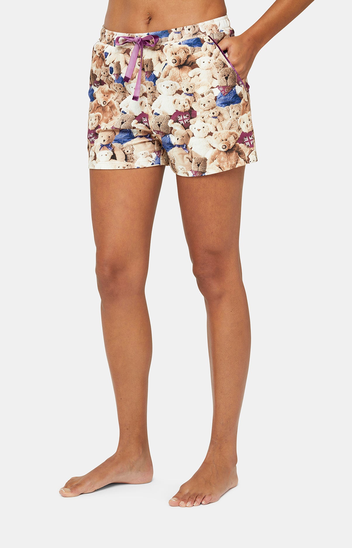 arthur-teddy-short-pyjama-femme-beige-coton-bio image 2