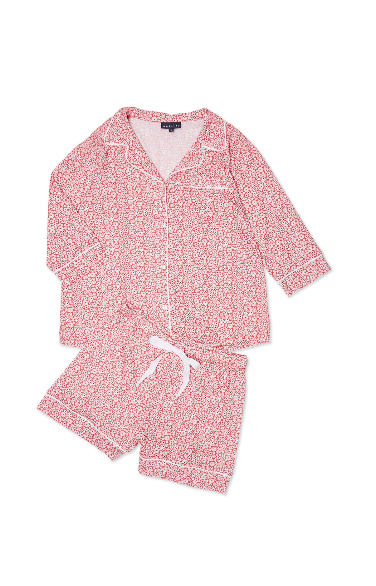 arthur-bob-marguerite-pyjashort-floral-rouge image 3