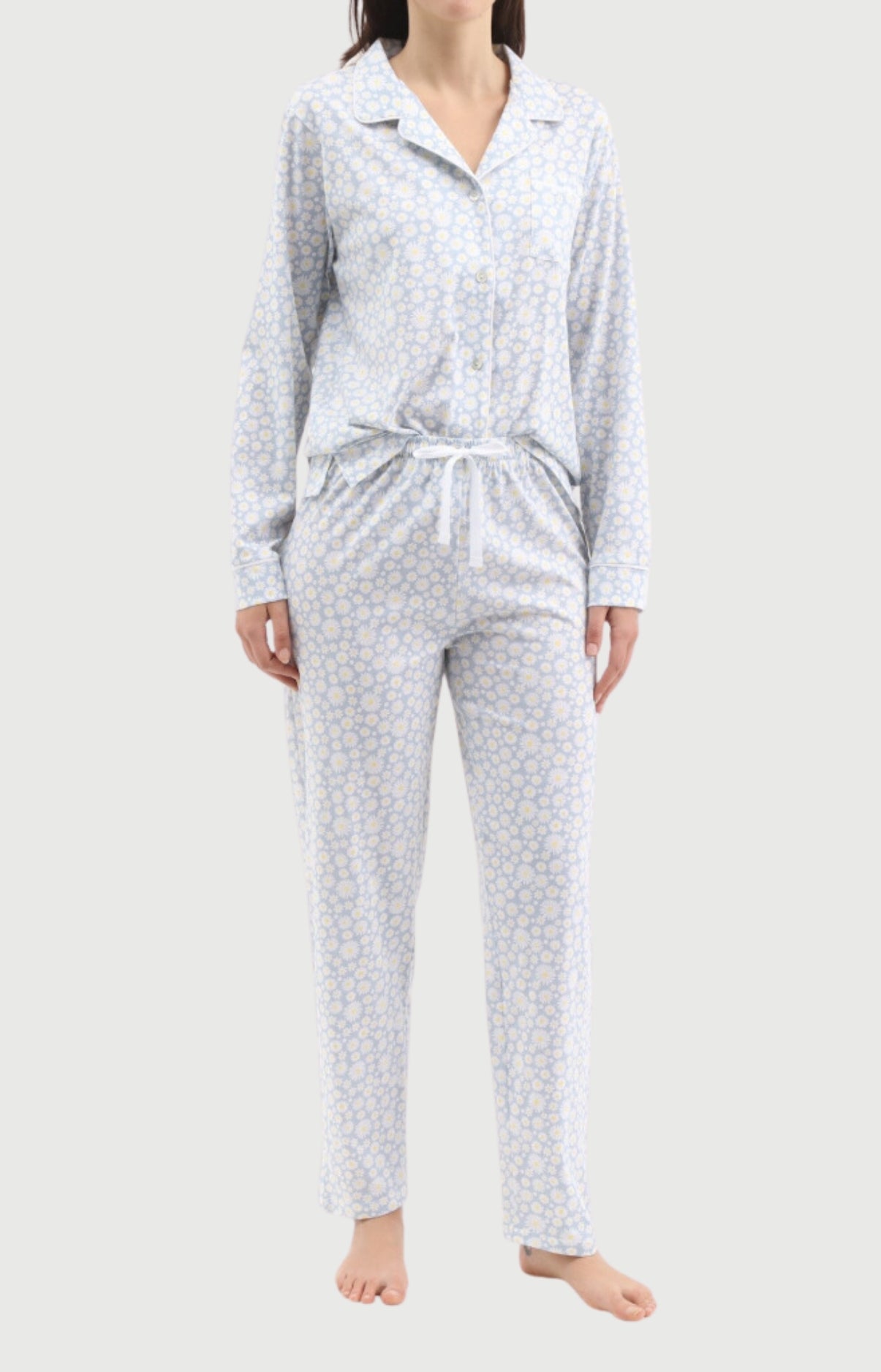 arthur-bob-marguerite-pyjama-femme-ciel-flanelle-coton image 1