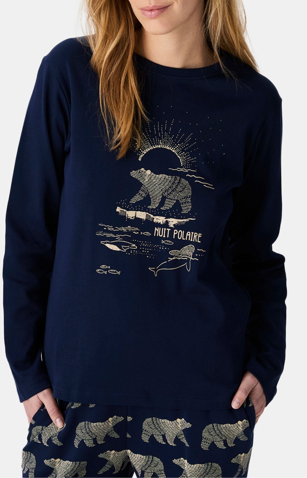 arthur-bob-nuit-polaire-pyjama-marine-coton-bio image 2