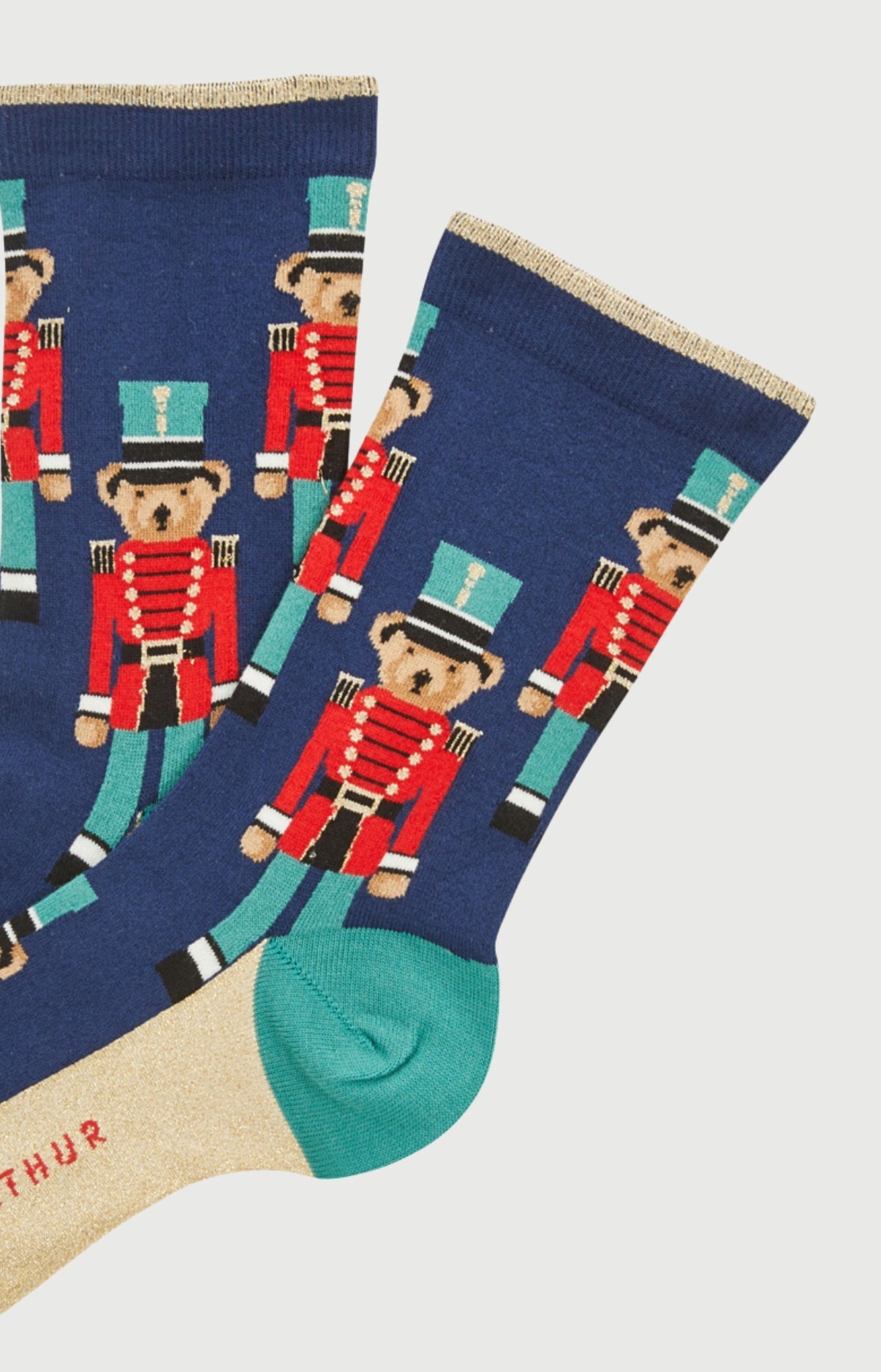 arthur-bob-casse-noisette-chaussettes-femme-marine-coton image 2