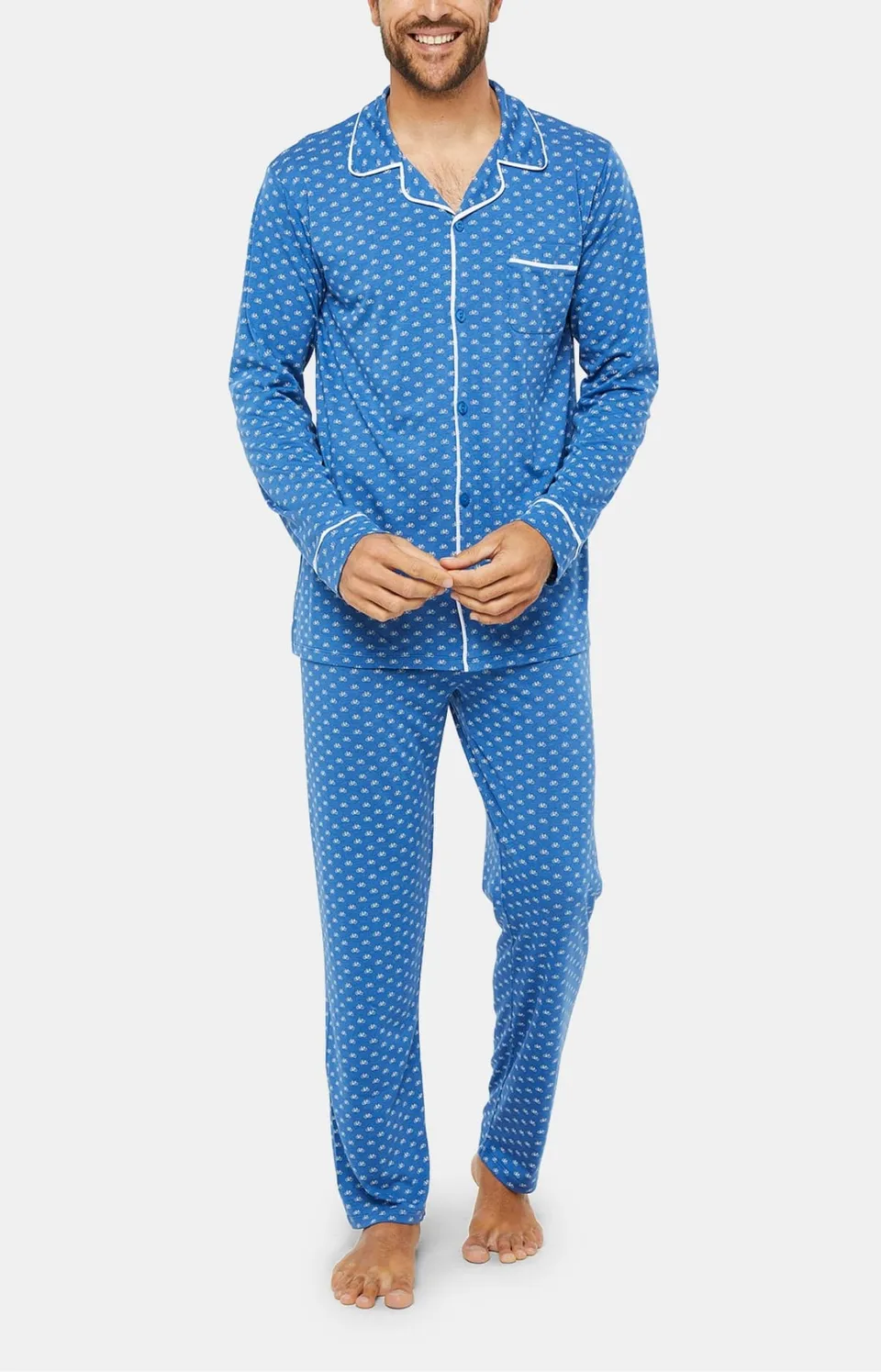 arthur-bob-petit-v-lo-pyjama-boutonn-homme-denim-lyocell image 1