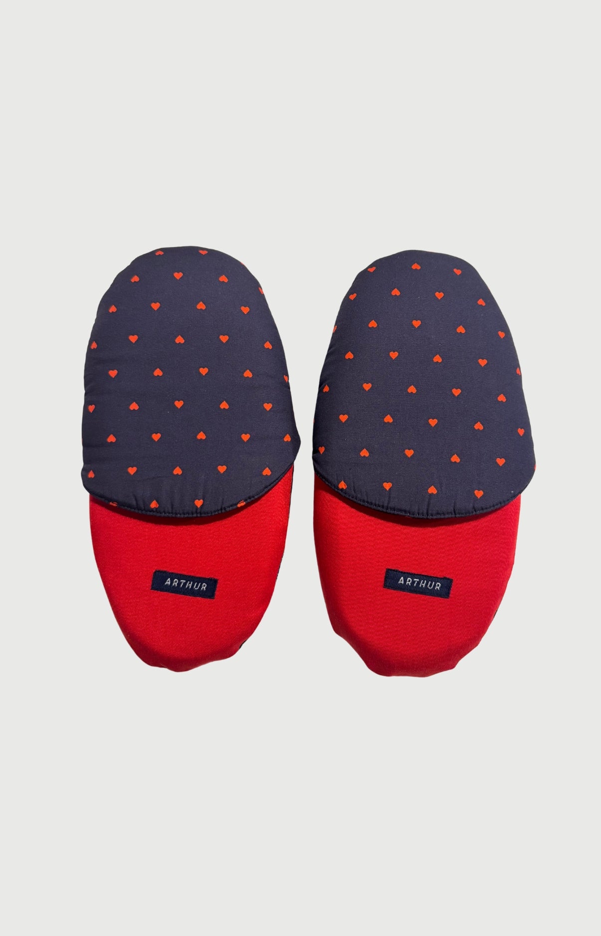 arthur-bob-saint-valentin-pantoufles-homme-marine-coton-bio image 3