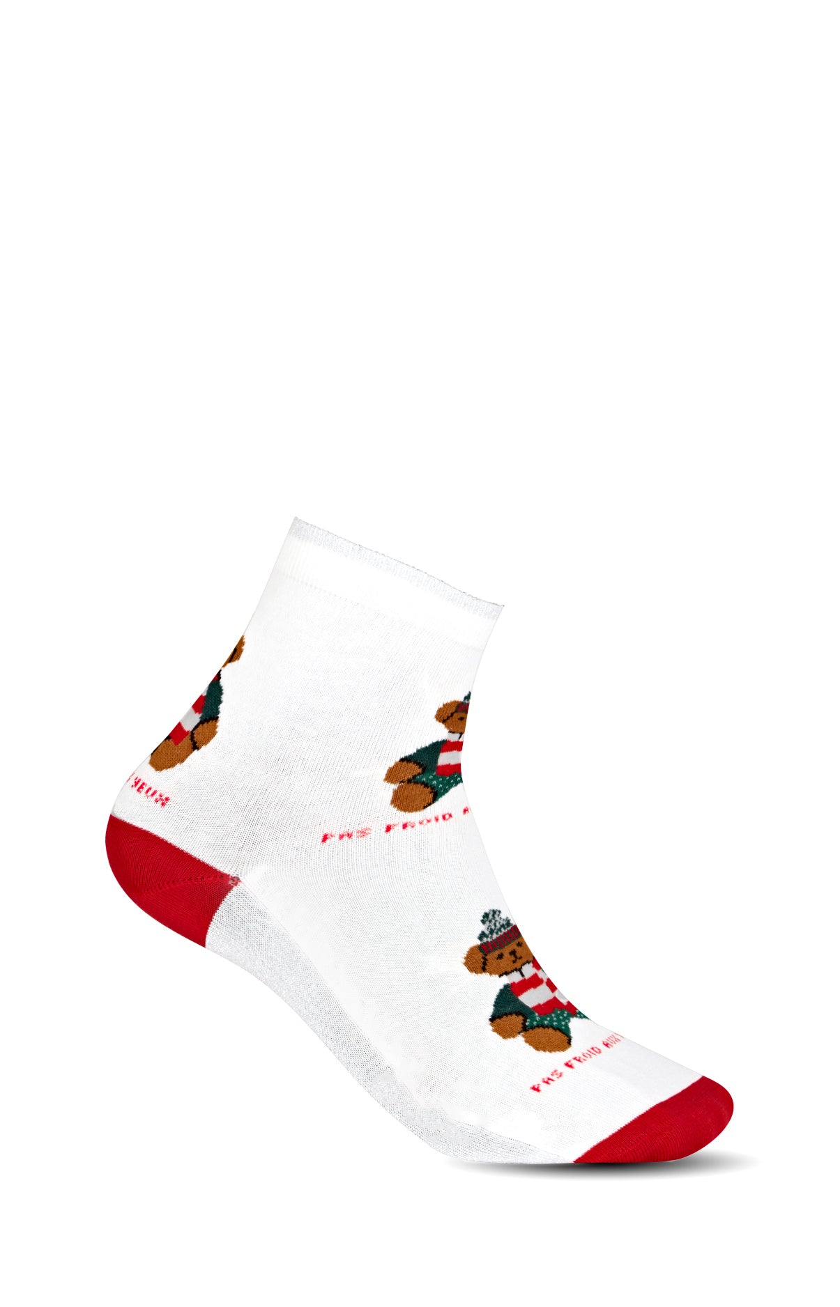 arthur-bob-teddy-chaussettes-coton-rouge-neige-36-40 image 1
