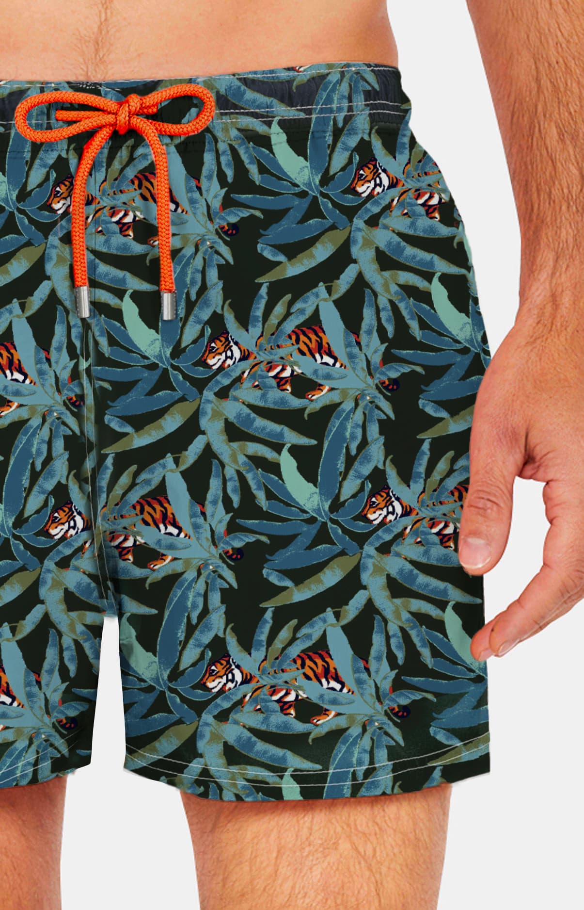 arthur-bob-tigre-short-de-bain-homme-recycl-kaki image 2