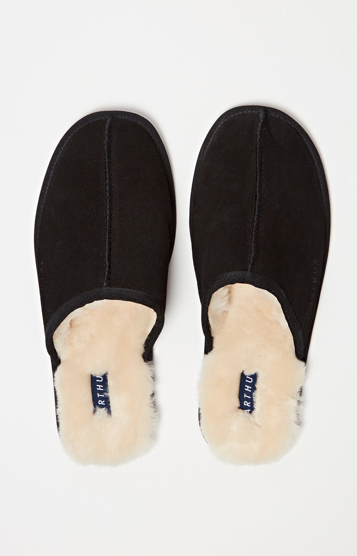 arthur-bob-chaussons-laine-noir-homme-confort-hiver image 2