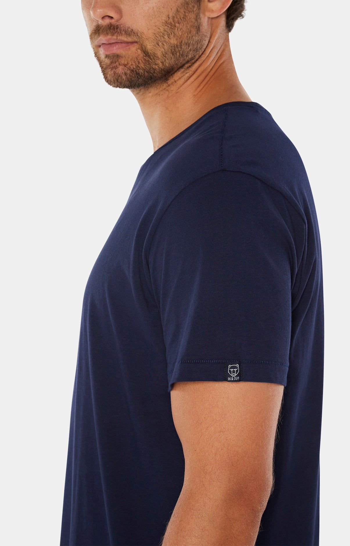 arthur-bob-tee-shirt-coton-pima-bleu-marine-homme image 4